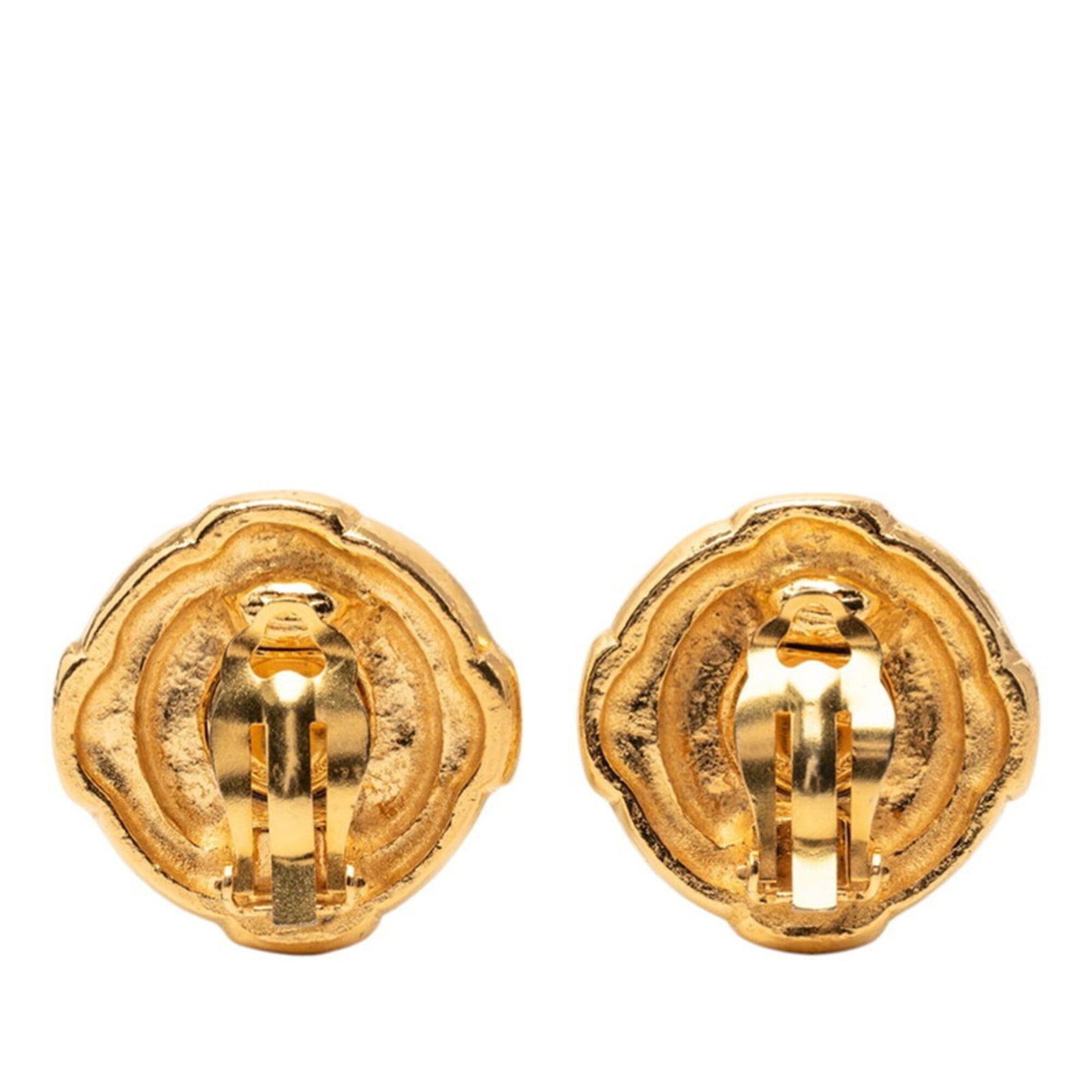 Chanel Chanel Coco Mark Earrings, Gold Plated, Women's CHANEL Size ONE SIZE - 2 Thumbnail