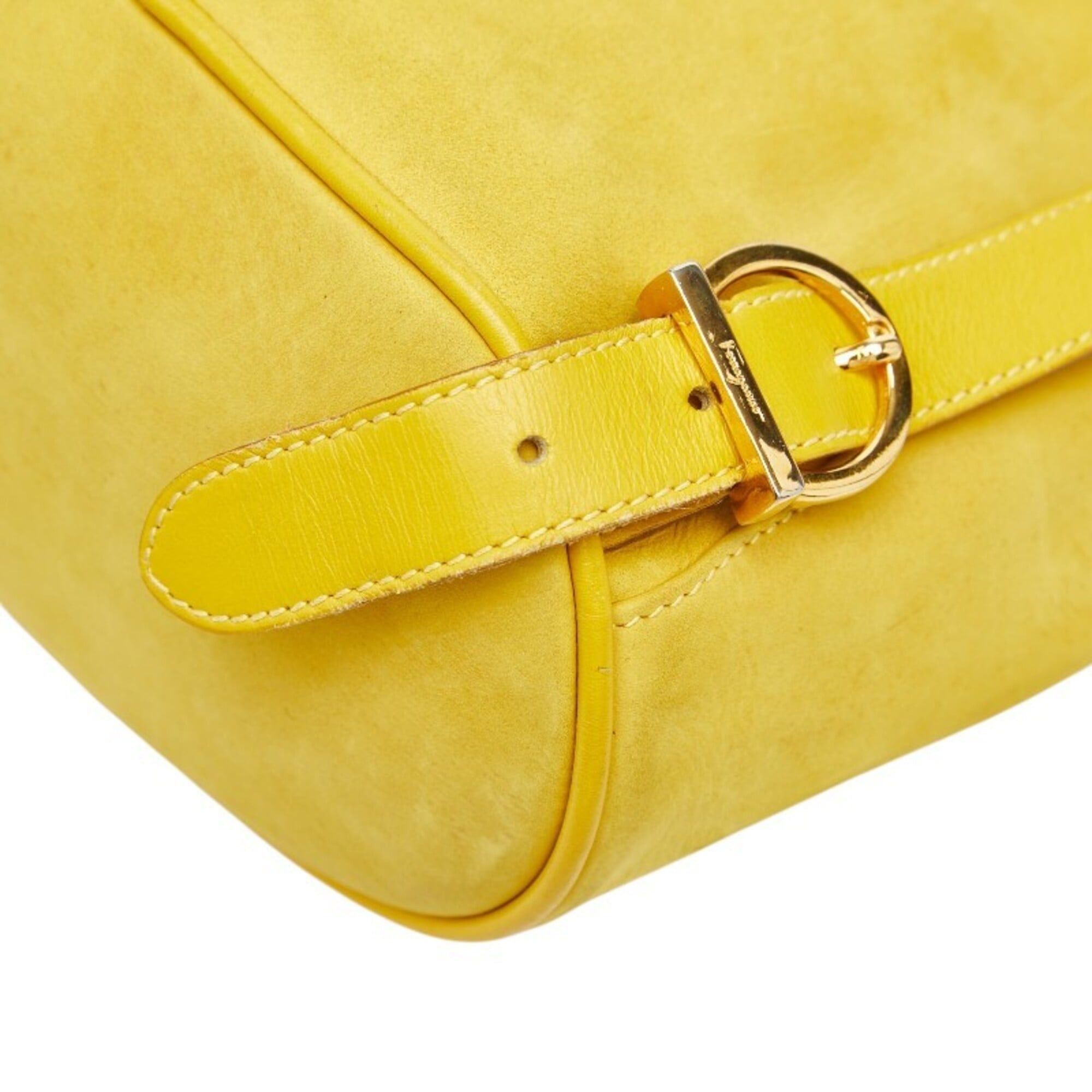 Salvatore Ferragamo Salvatore Ferragamo Gancini Mini Backpack, Yellow Leather, Women's Size ONE SIZE - 6 Thumbnail