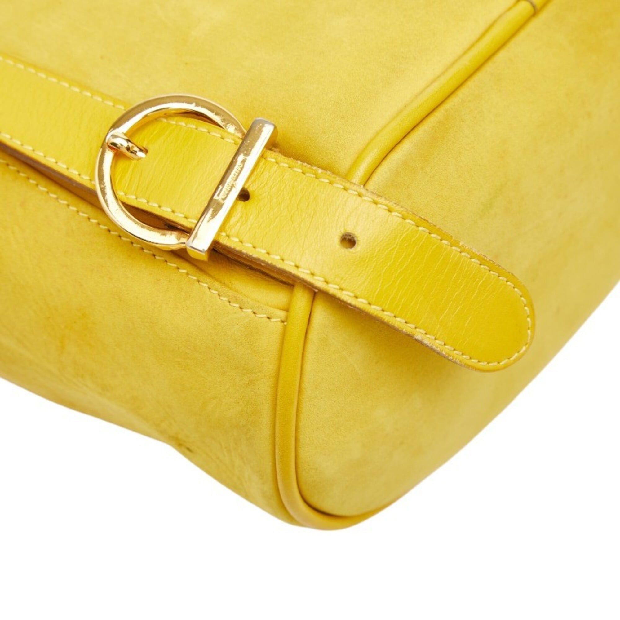 Salvatore Ferragamo Salvatore Ferragamo Gancini Mini Backpack, Yellow Leather, Women's Size ONE SIZE - 7 Thumbnail