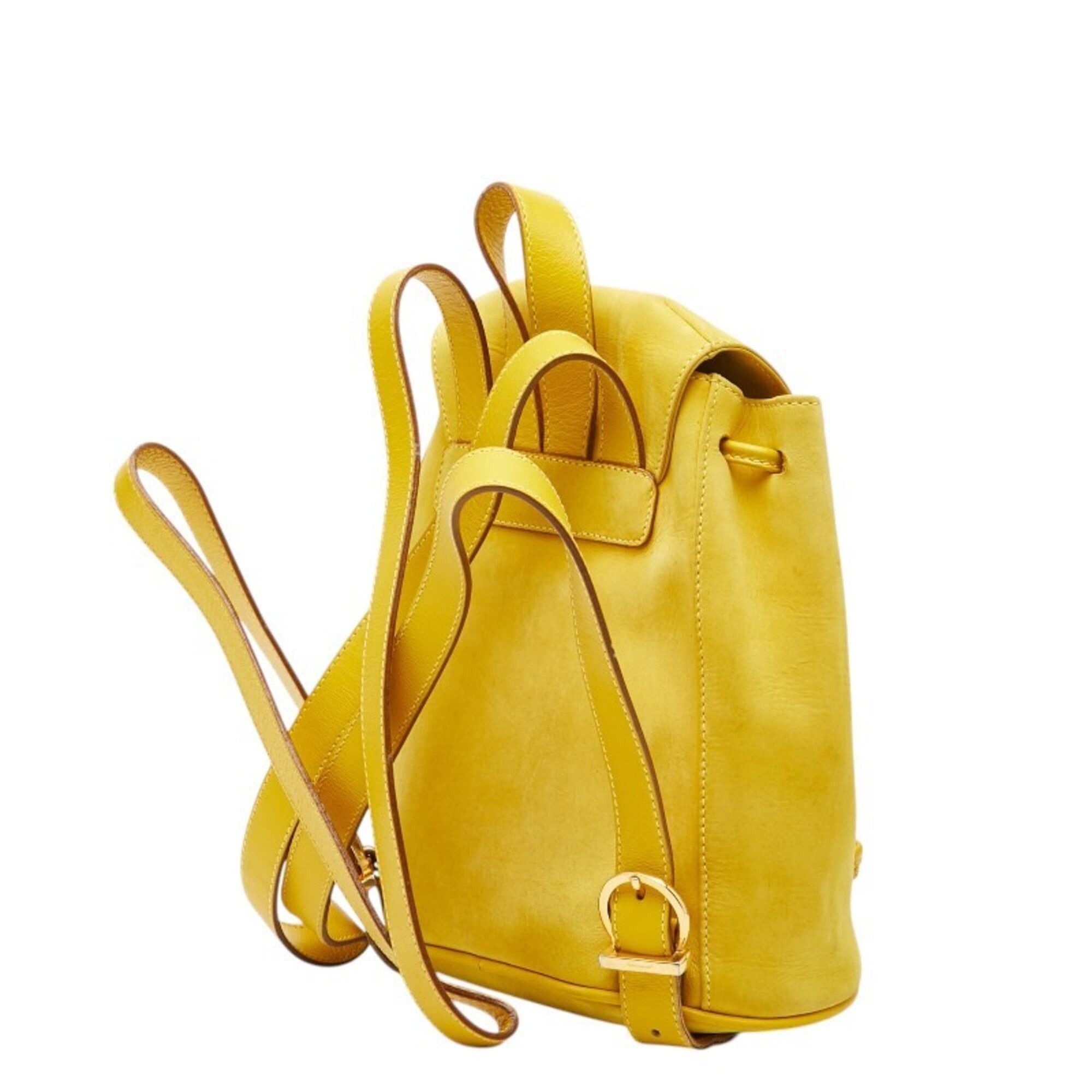 Salvatore Ferragamo Salvatore Ferragamo Gancini Mini Backpack, Yellow Leather, Women's Size ONE SIZE - 2 Thumbnail