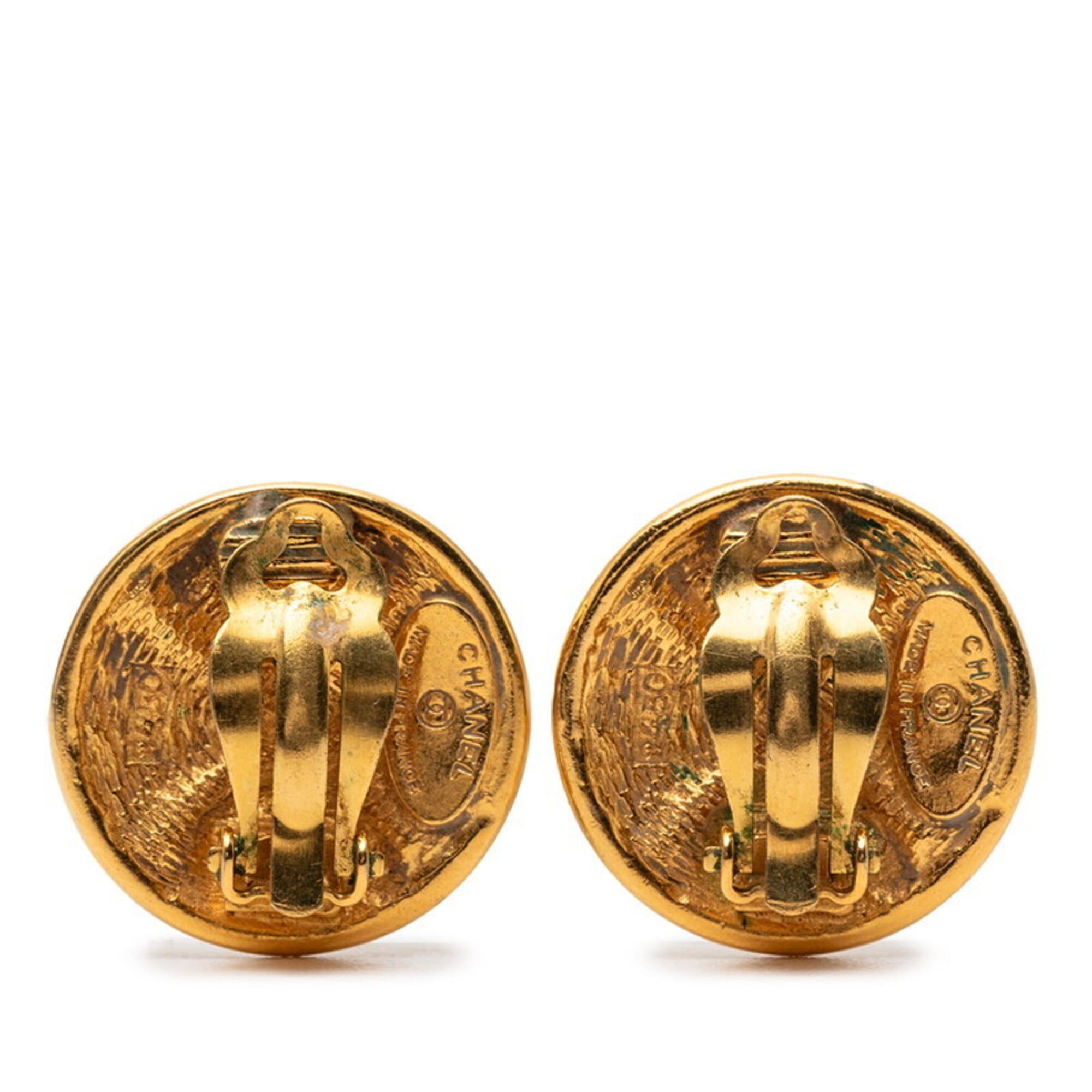 Chanel Chanel Round Earrings, Gold Plated, Women's. Size ONE SIZE - 2 Thumbnail