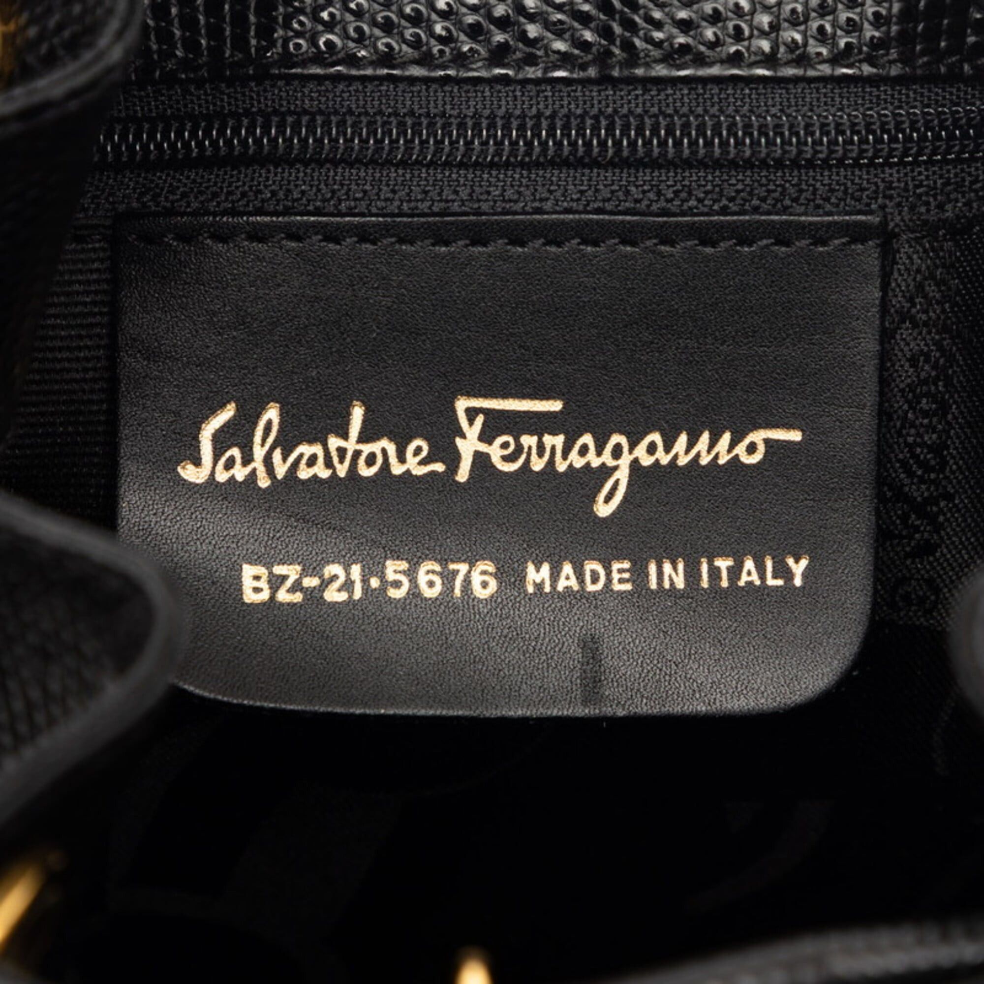 Salvatore Ferragamo Salvatore Ferragamo Vara Backpack, Black Leather, Women's Size ONE SIZE - 5 Thumbnail