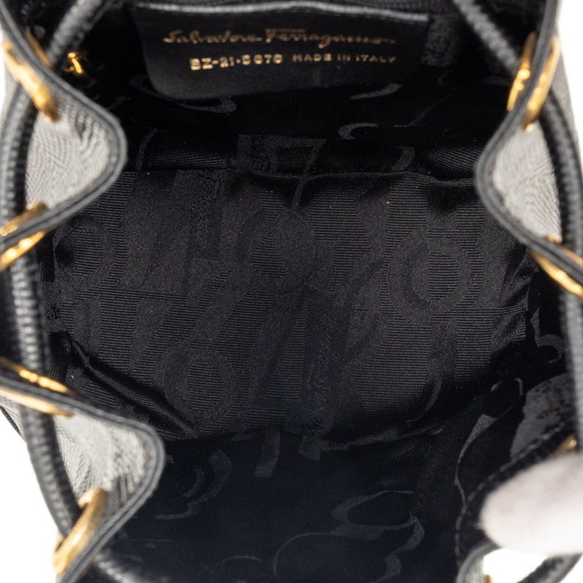 Salvatore Ferragamo Salvatore Ferragamo Vara Backpack, Black Leather, Women's Size ONE SIZE - 4 Thumbnail