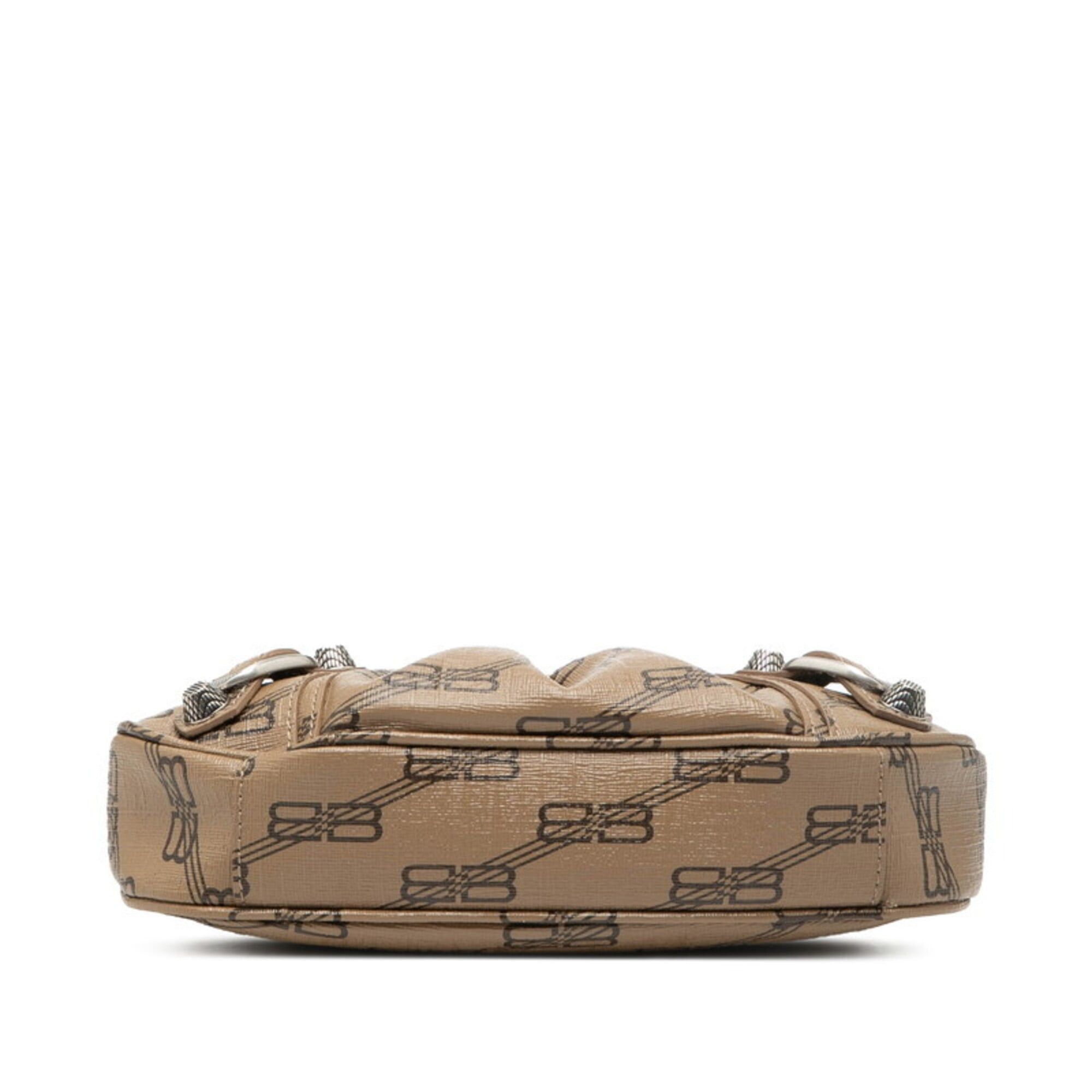 Balenciaga Balenciaga BB Monogram Lucagol Mini Crossbody Shoulder Bag Chain Handbag 2WAY 695814 Brown Leather Women's BALENCIAGA Size ONE SIZE - 3 Thumbnail
