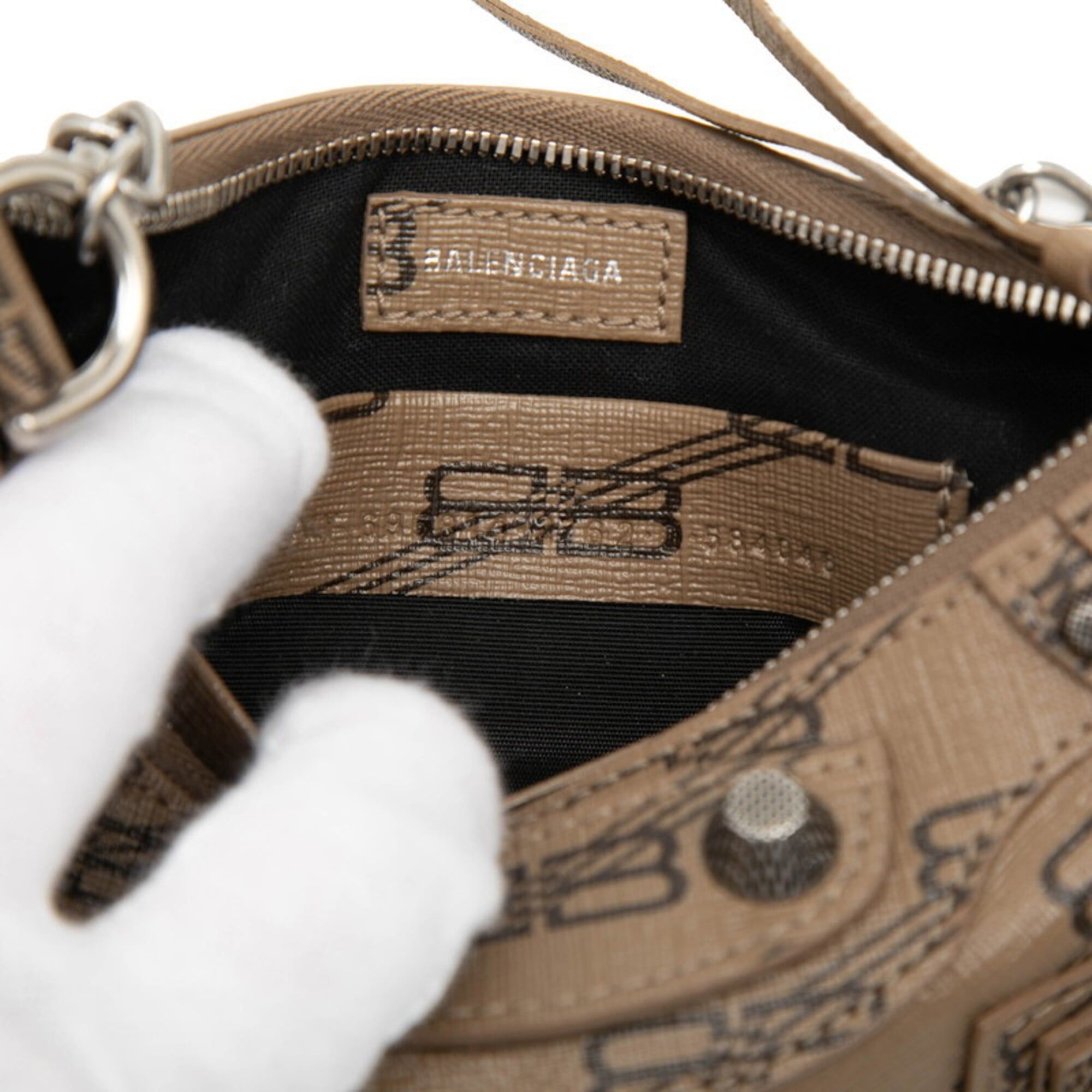 Balenciaga Balenciaga BB Monogram Lucagol Mini Crossbody Shoulder Bag Chain Handbag 2WAY 695814 Brown Leather Women's BALENCIAGA Size ONE SIZE - 6 Thumbnail