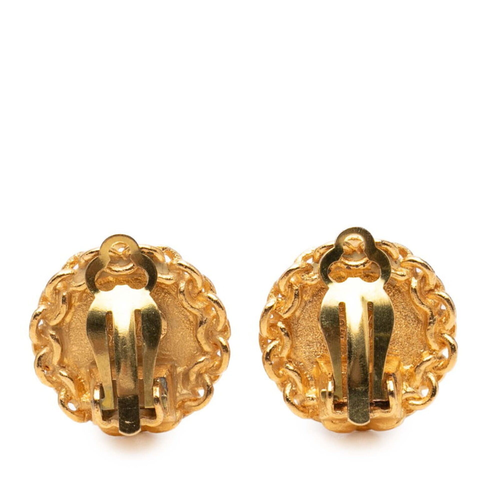 Chanel Chanel Coco Mark Earrings, Gold Plated, Women's CHANEL Size ONE SIZE - 2 Thumbnail