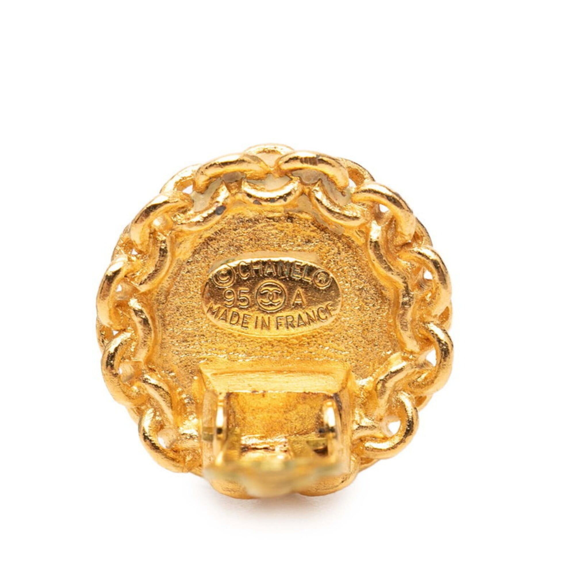 Chanel Chanel Coco Mark Earrings, Gold Plated, Women's CHANEL Size ONE SIZE - 3 Thumbnail