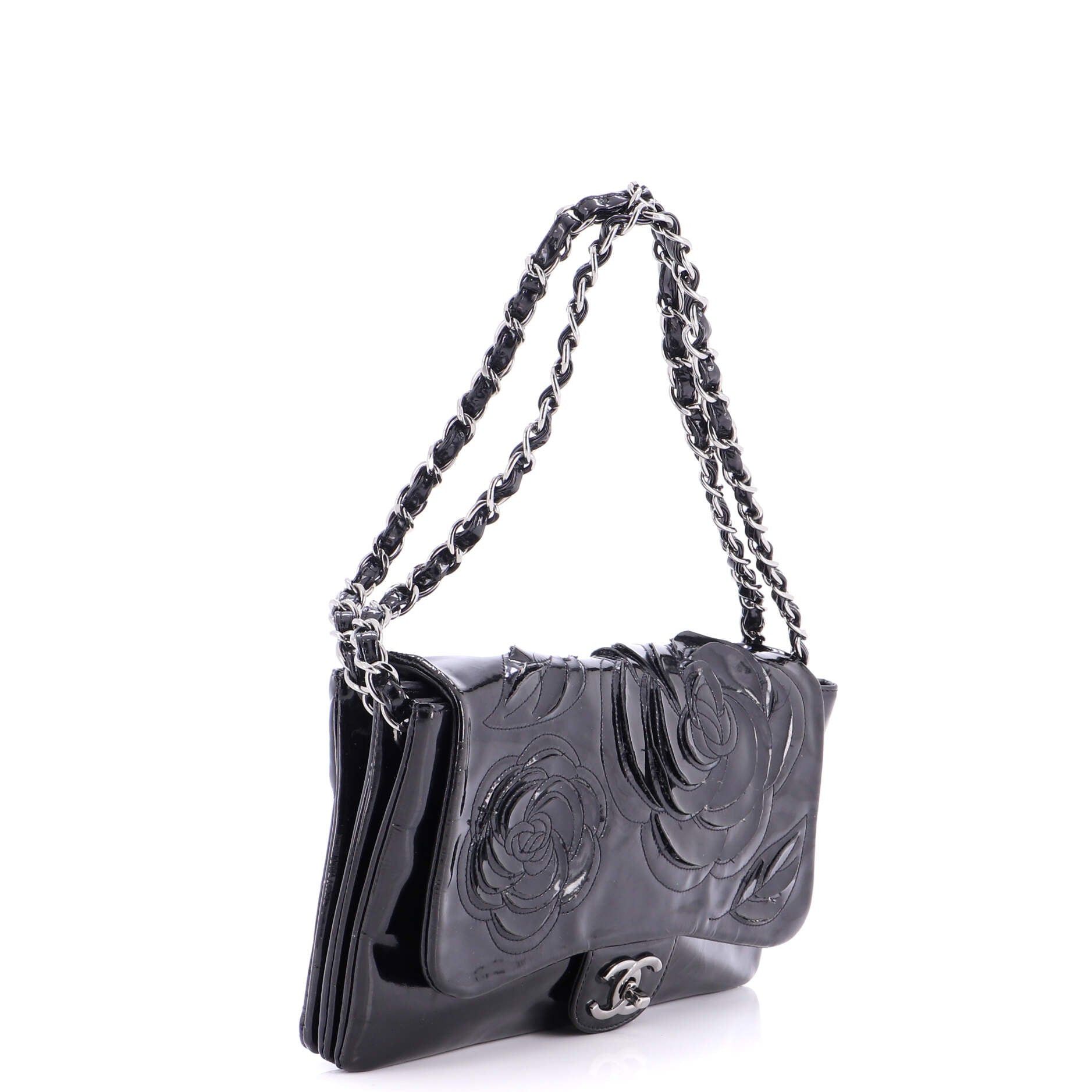Chanel Tweed Petals Camellia Flap Bag Size ONE SIZE - 3 Thumbnail