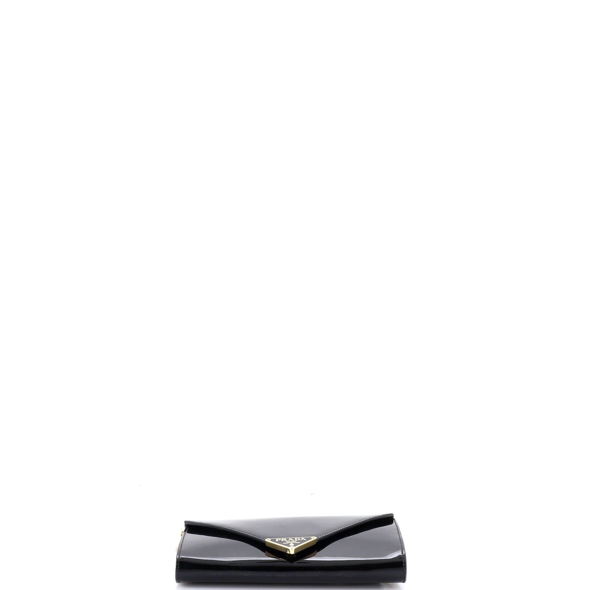 Prada Triangle Logo Envelope Chain Clutch Size ONE SIZE - 4 Thumbnail