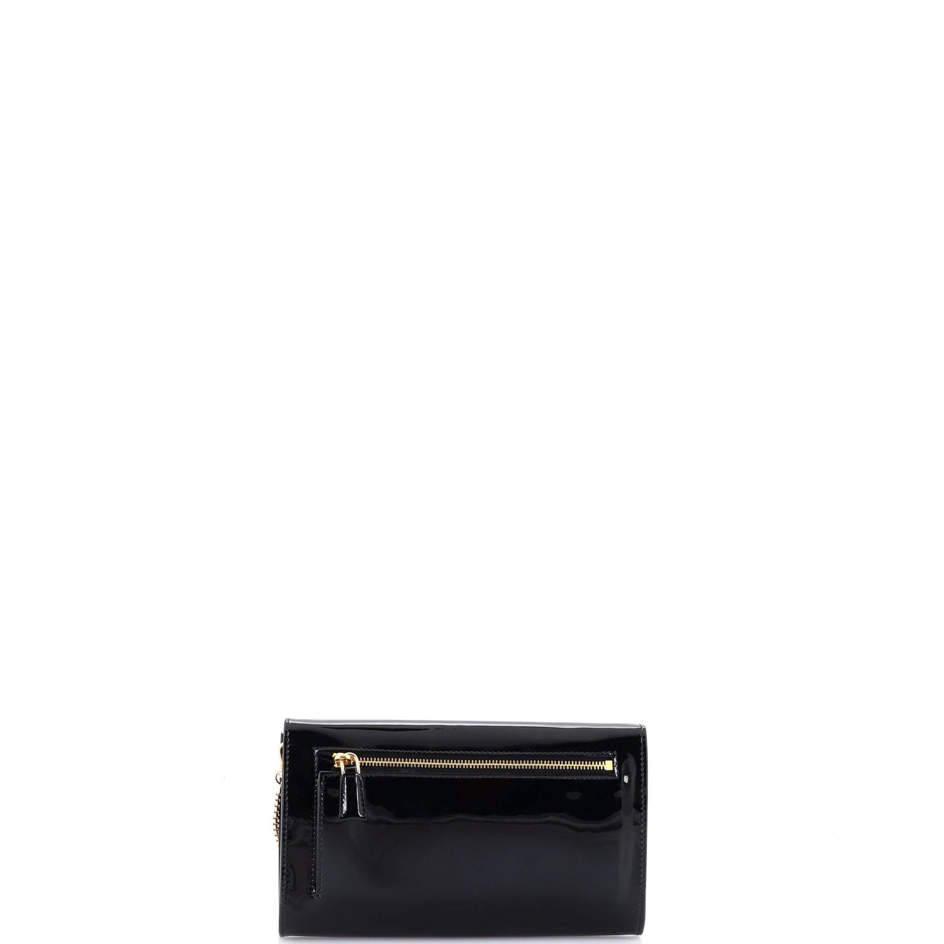 Prada Triangle Logo Envelope Chain Clutch Size ONE SIZE - 3 Thumbnail