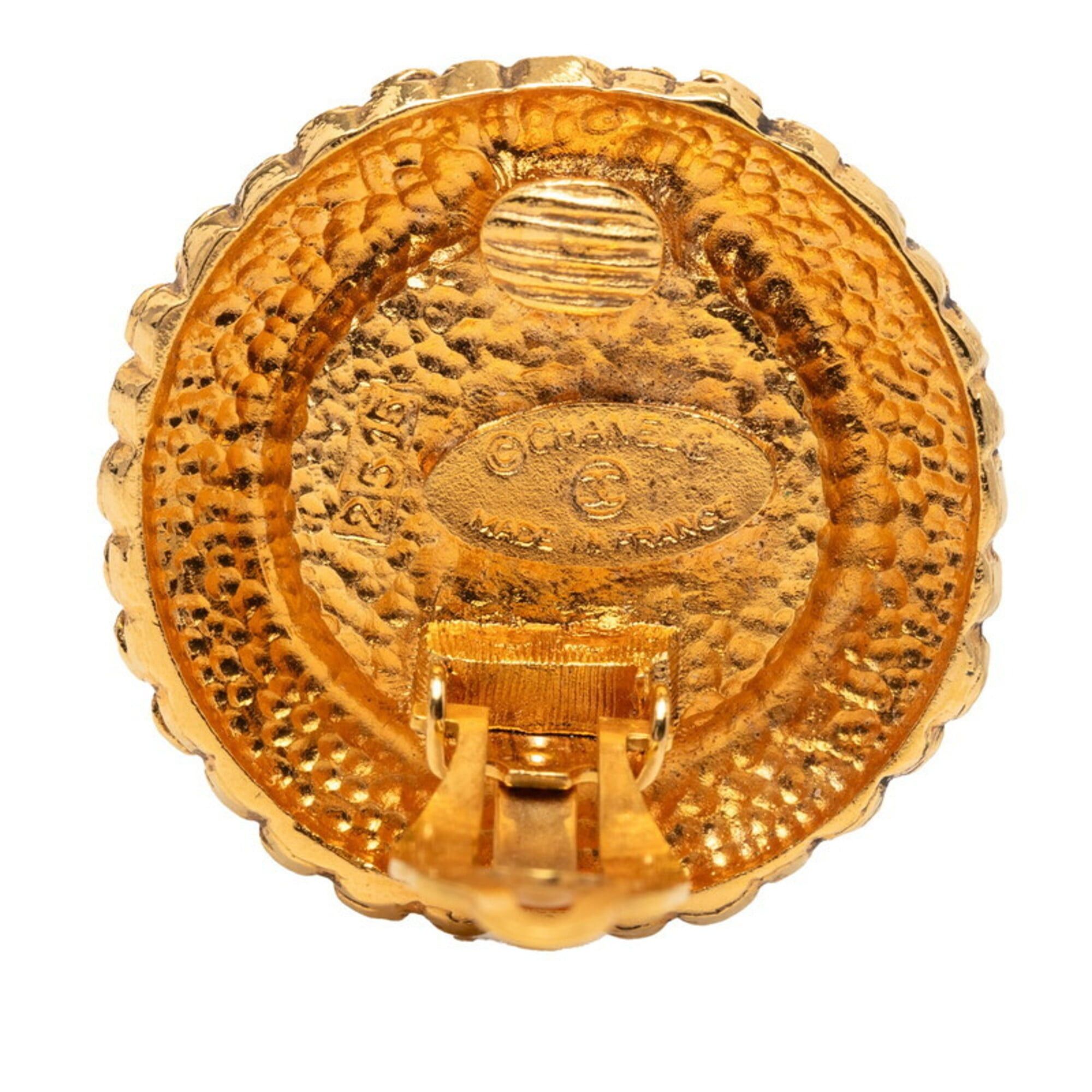 Chanel Chanel Round Earrings, Gold Plated, Faux Pearl, Women's. Size ONE SIZE - 3 Thumbnail