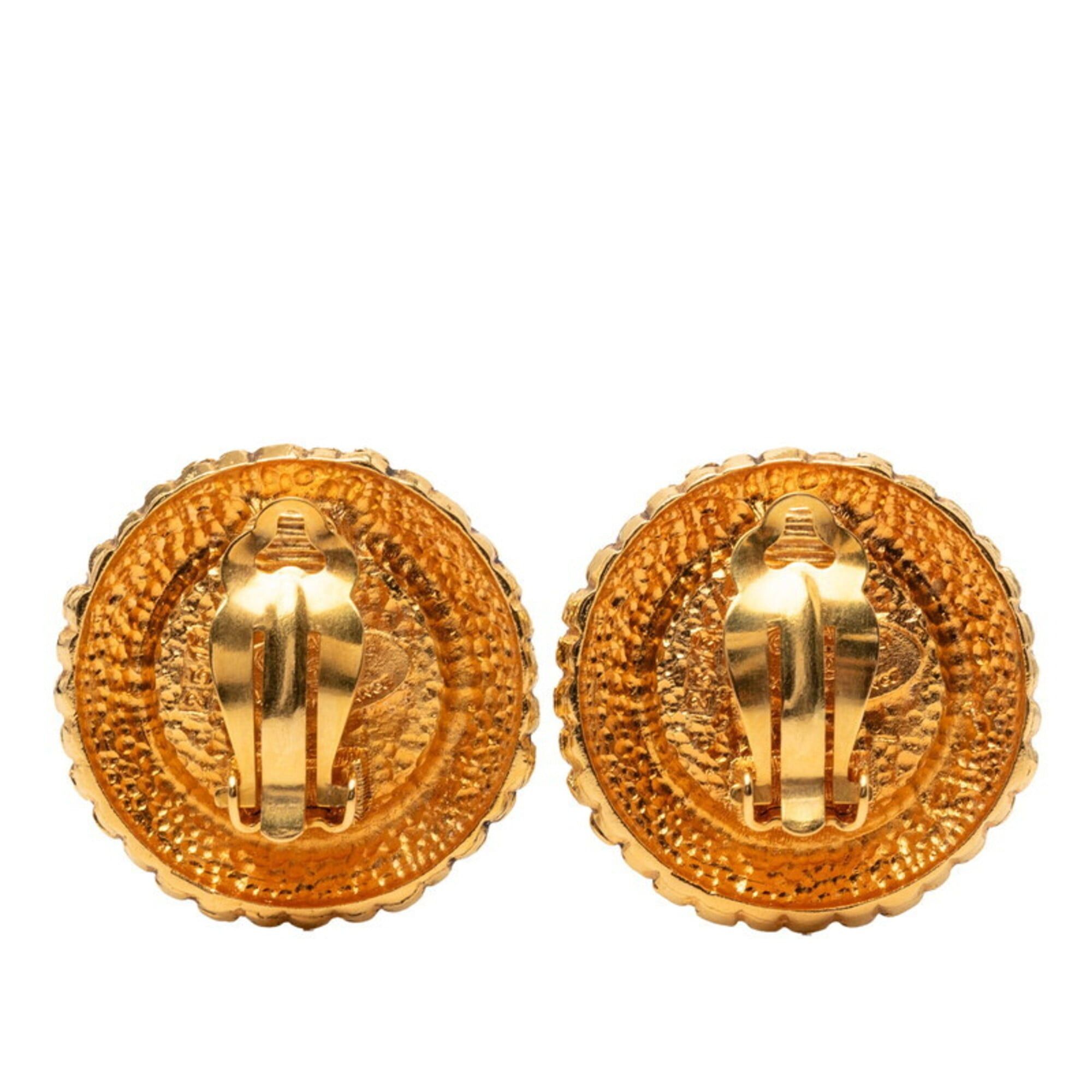 Chanel Chanel Round Earrings, Gold Plated, Faux Pearl, Women's. Size ONE SIZE - 2 Thumbnail