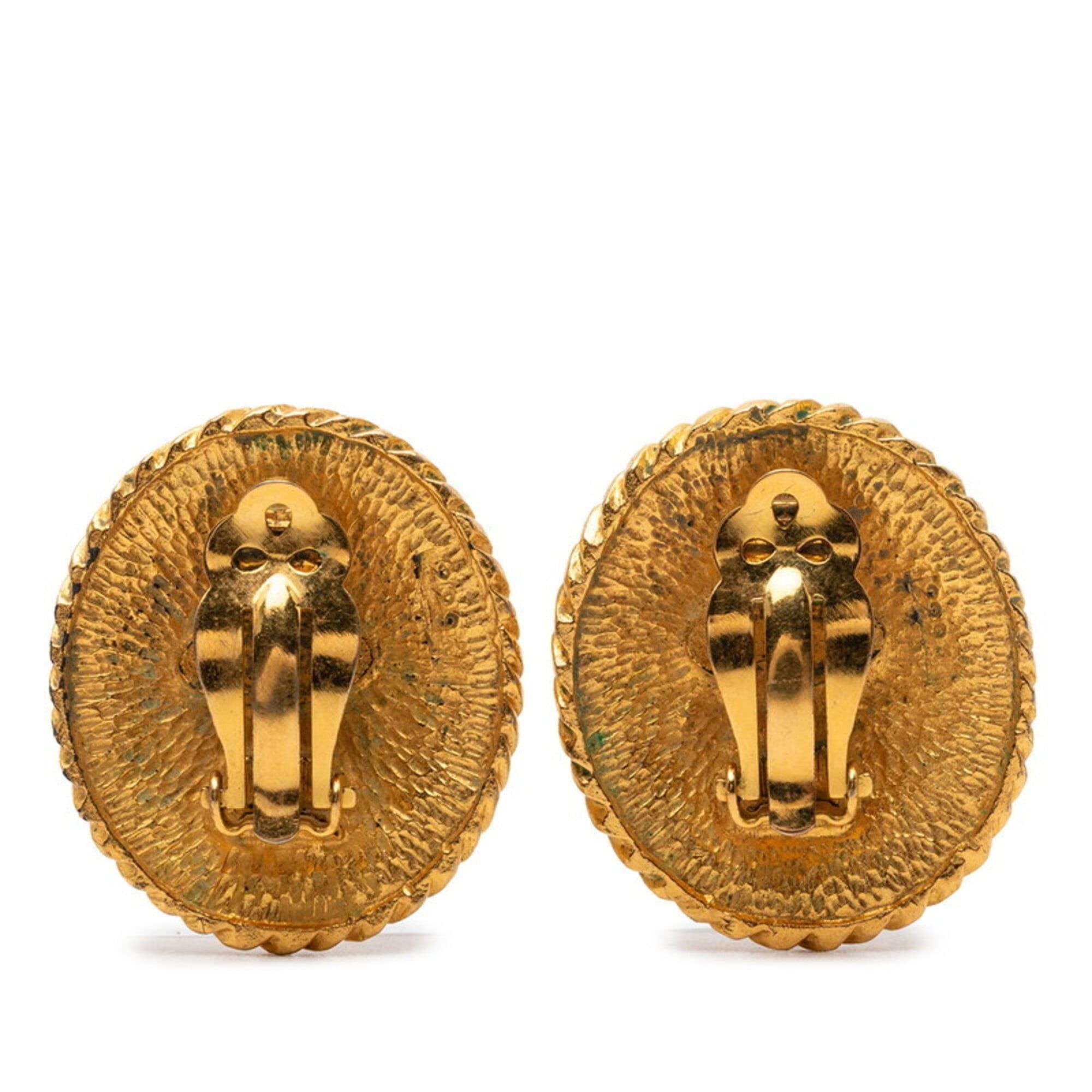 Chanel Chanel Night Riding Earrings, Gold Plated, Women's CHANEL Size ONE SIZE - 2 Thumbnail