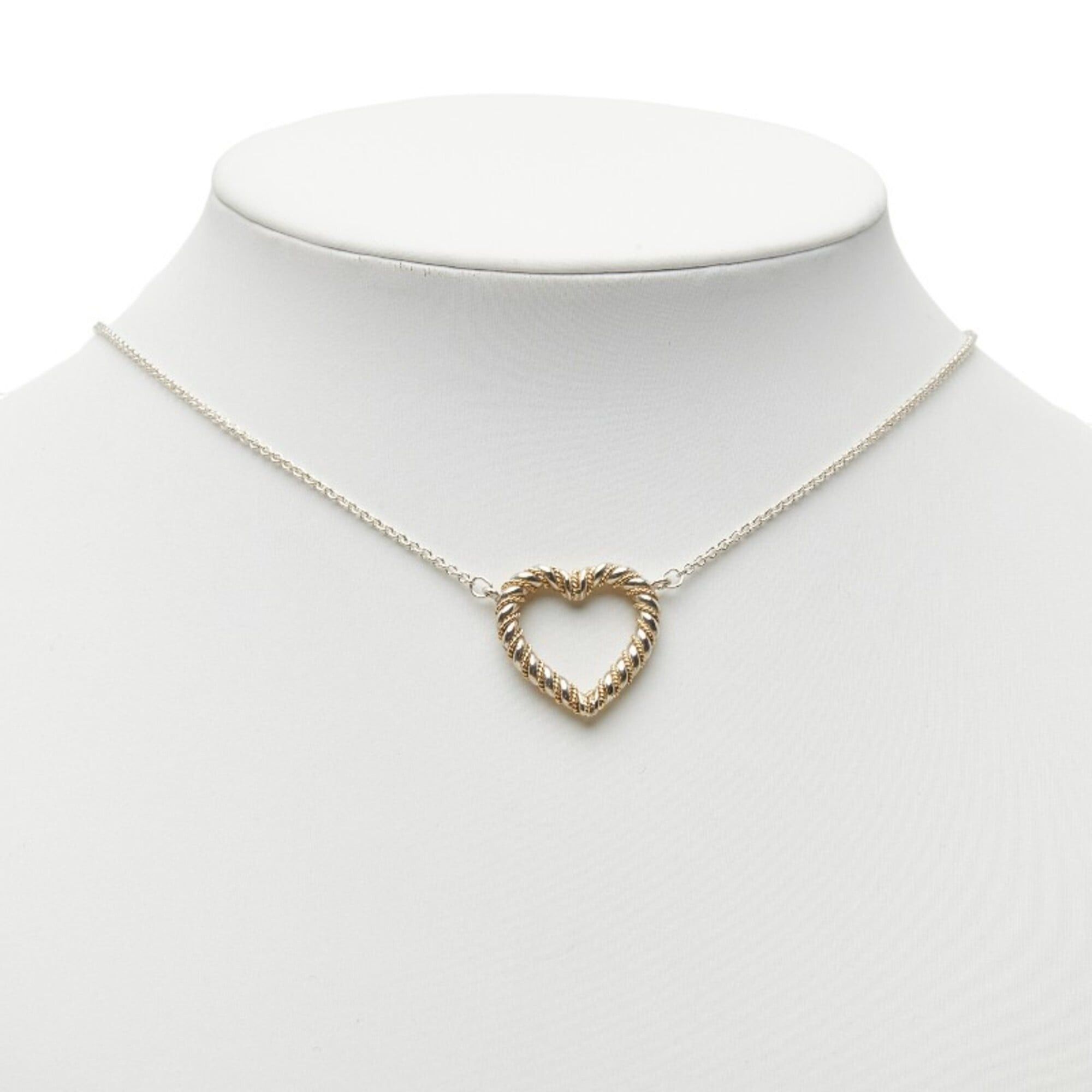 Tiffany & Co. Tiffany & Co. Twist Heart Necklace, Silver Gold (SV925), 18K Yellow Combination, Women's. Size ONE SIZE - 8 Thumbnail