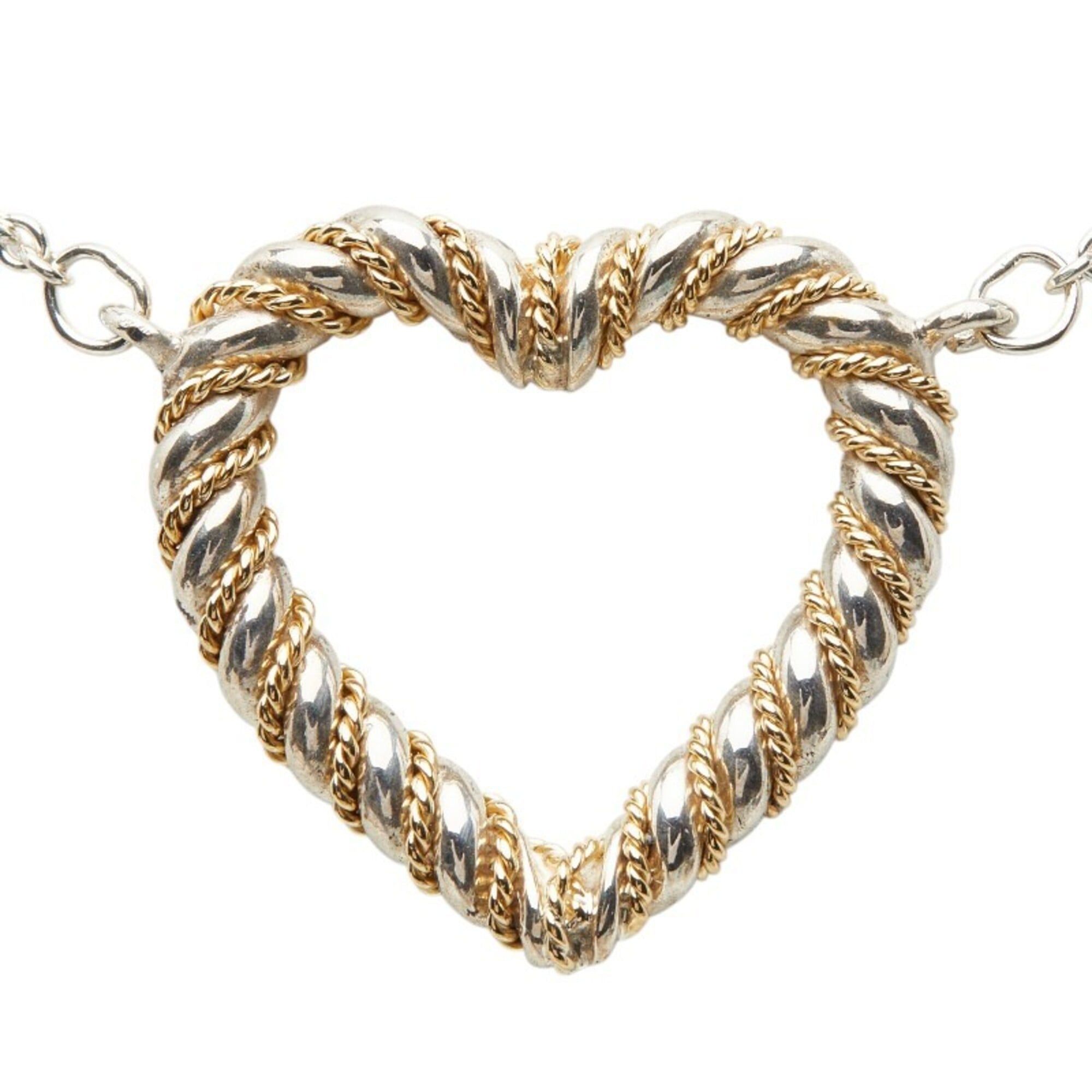 Tiffany & Co. Tiffany & Co. Twist Heart Necklace, Silver Gold (SV925), 18K Yellow Combination, Women's. Size ONE SIZE - 2 Thumbnail