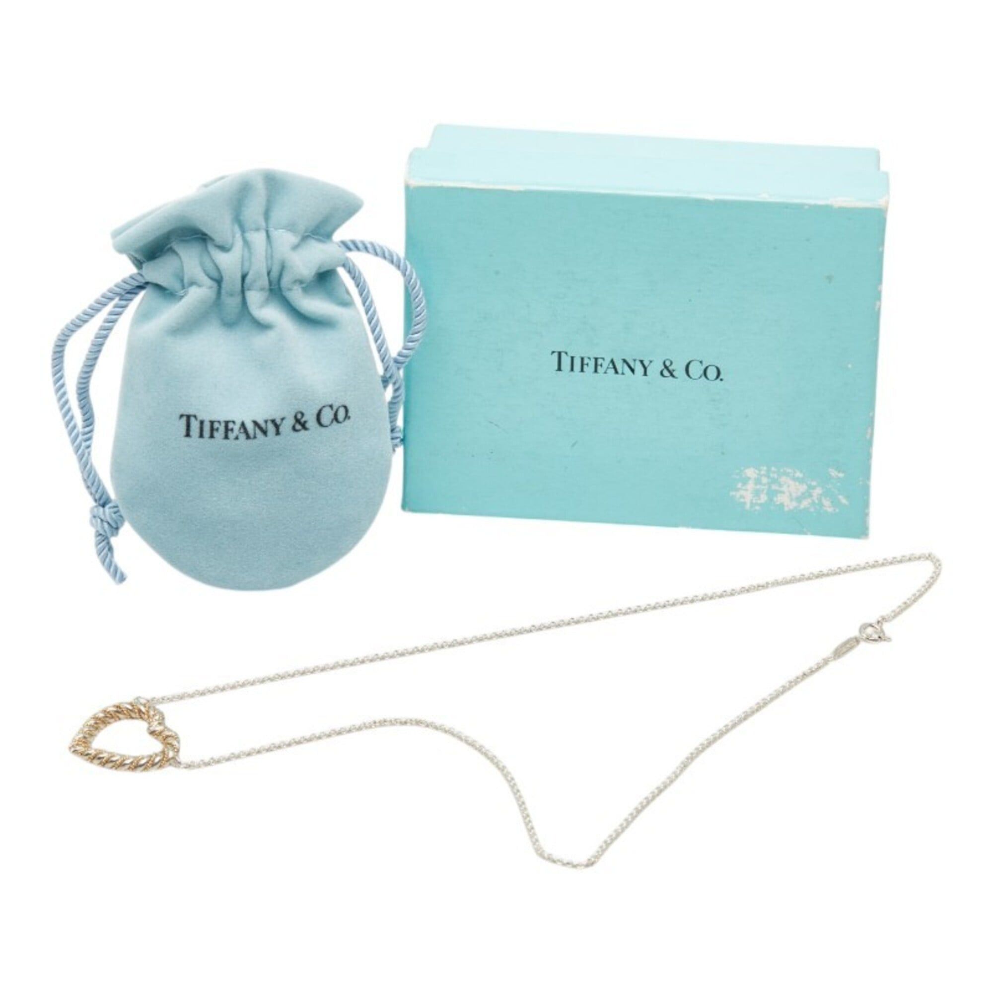 Tiffany & Co. Tiffany & Co. Twist Heart Necklace, Silver Gold (SV925), 18K Yellow Combination, Women's. Size ONE SIZE - 7 Thumbnail