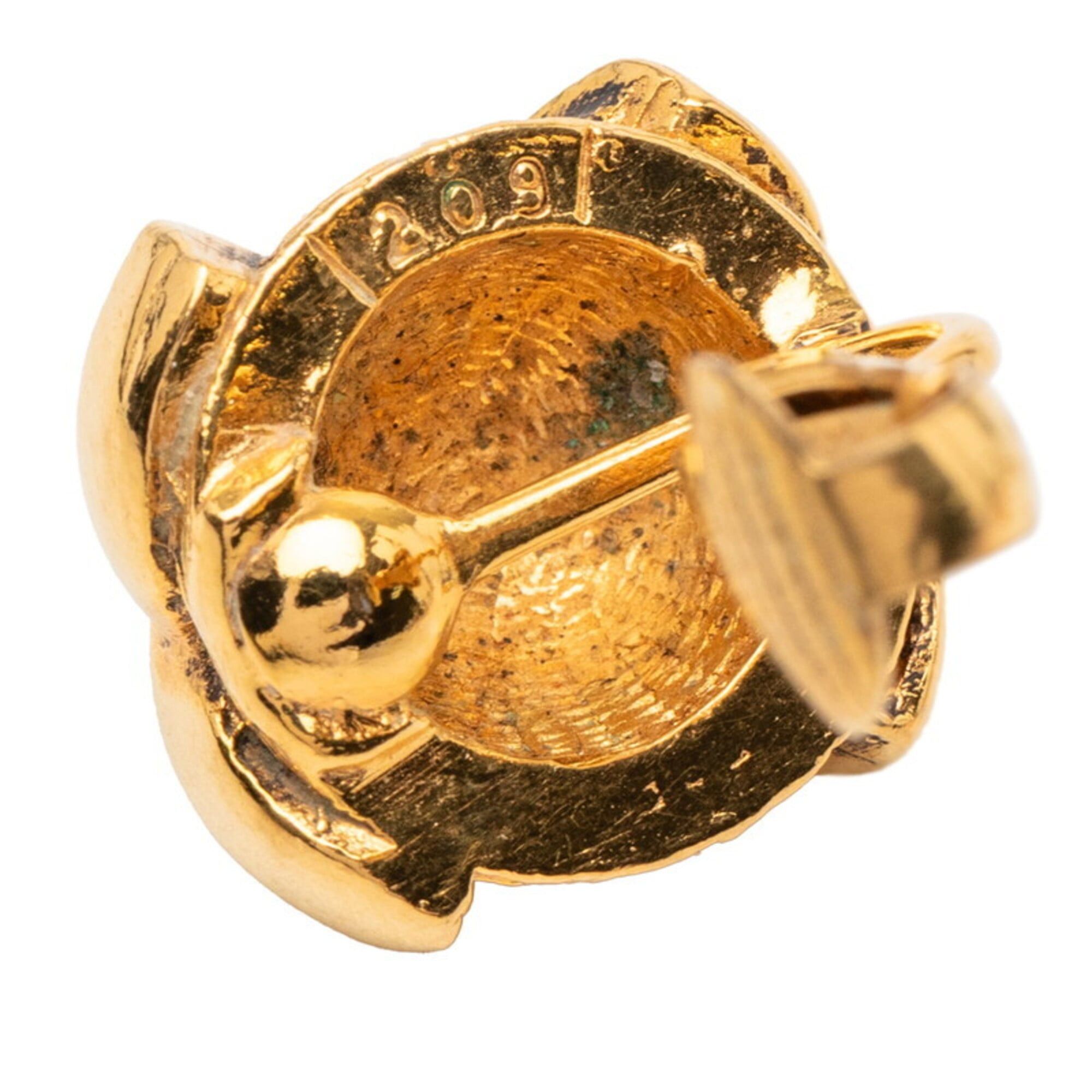 Chanel Chanel Coco Mark Earrings, Gold Plated, Women's CHANEL Size ONE SIZE - 4 Thumbnail
