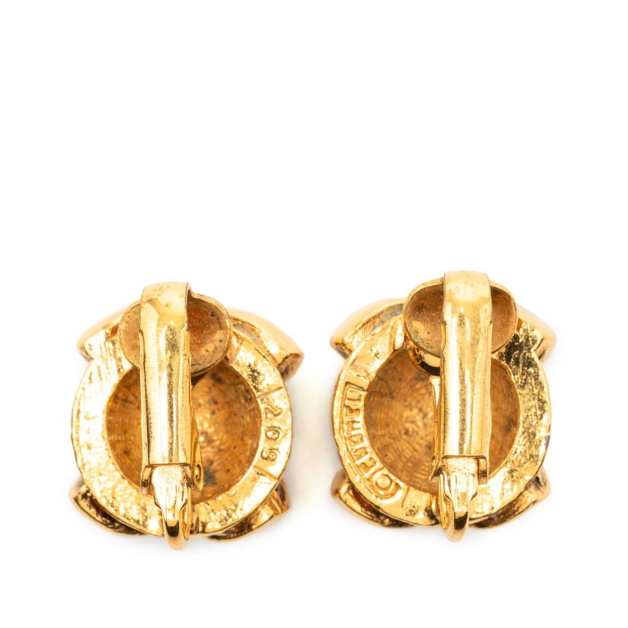 Chanel Chanel Coco Mark Earrings, Gold Plated, Women's CHANEL Size ONE SIZE - 2 Thumbnail