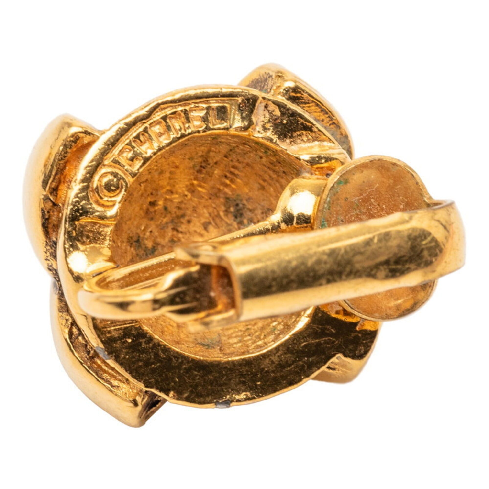 Chanel Chanel Coco Mark Earrings, Gold Plated, Women's CHANEL Size ONE SIZE - 3 Thumbnail