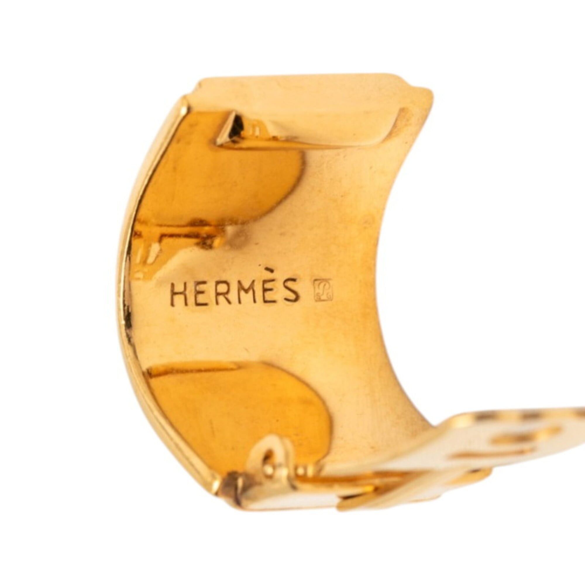 Hermes Hermes Rabbit Earrings, Gold Multicolor Plated Enamel, Women's Size ONE SIZE - 3 Thumbnail