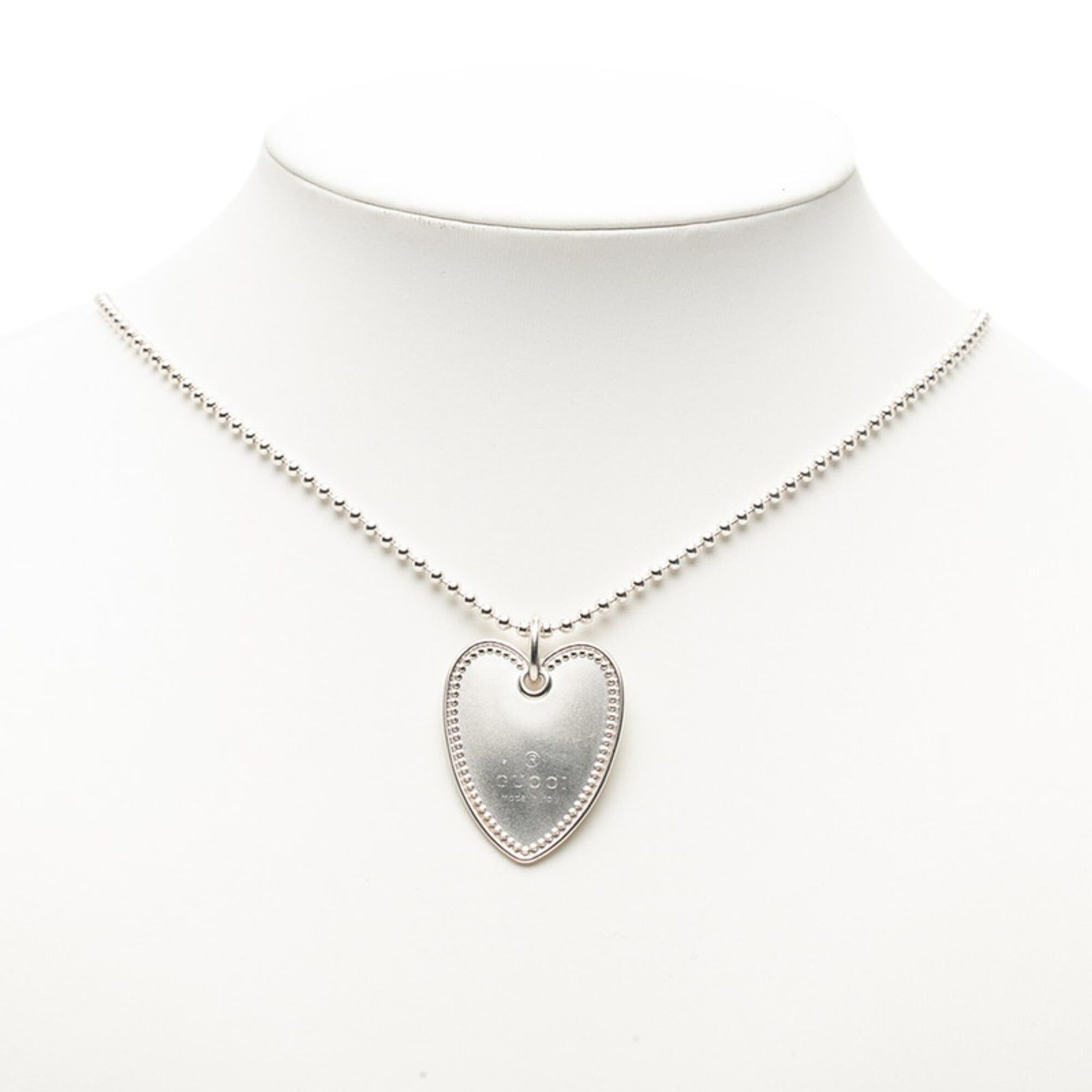Gucci Gucci Heart Necklace Ball Chain SV925 Silver Women's GUCCI Size ONE SIZE - 6 Thumbnail