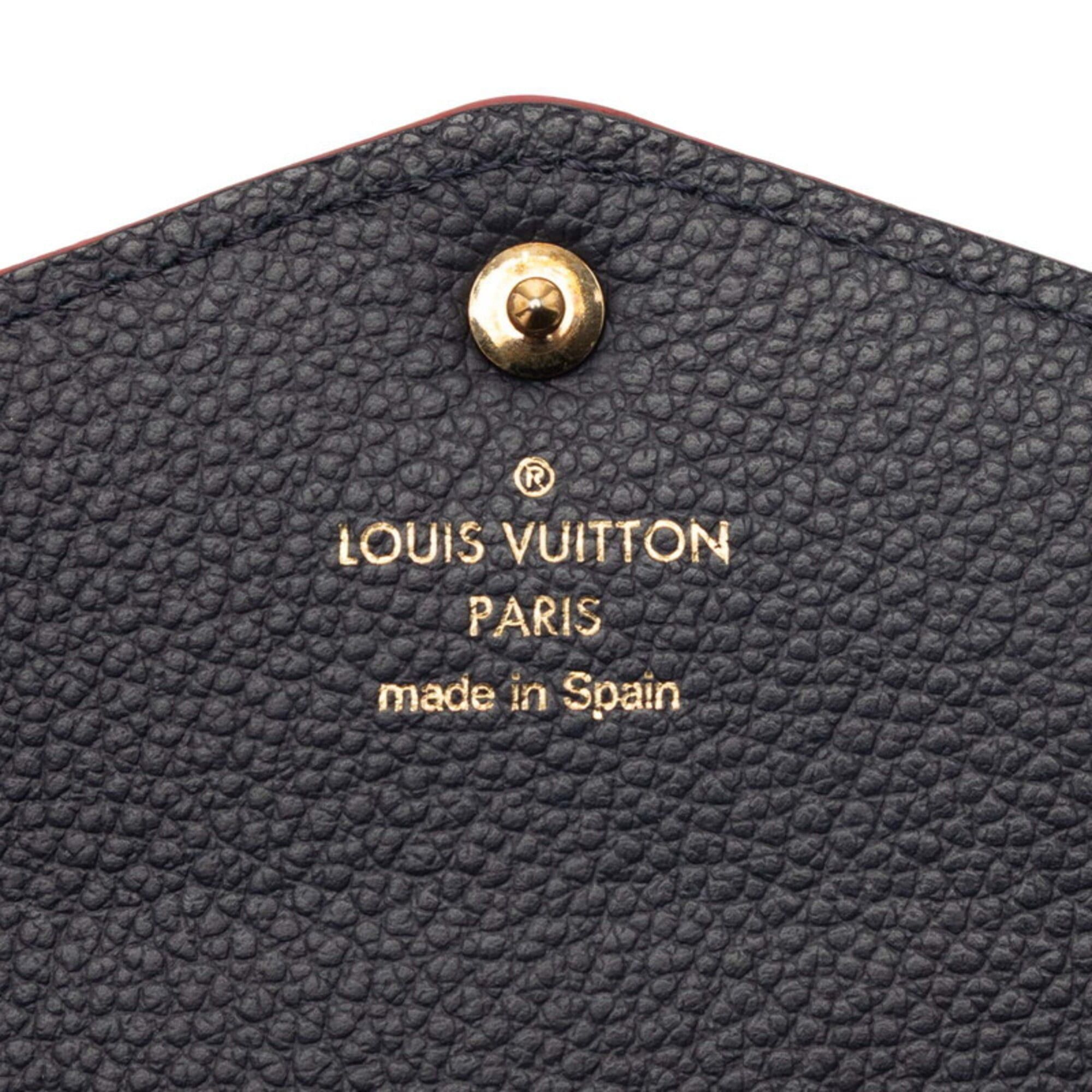 Louis Vuitton Louis Vuitton Monogram Empreinte Portefeuille Sarah Long Wallet M62125 Marine Rouge Navy Leather Women's LOUIS VUITTON Size ONE SIZE - 5 Thumbnail