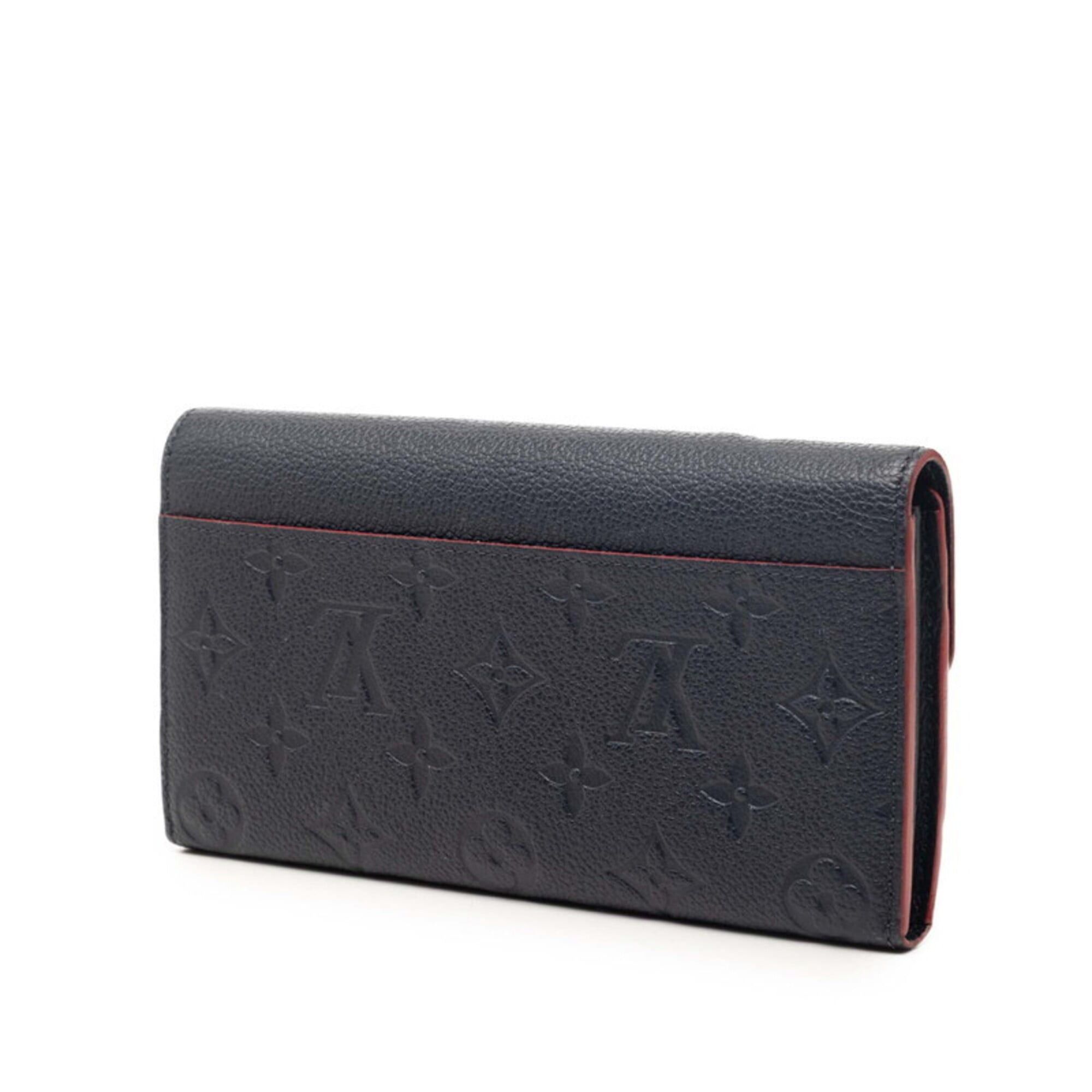 Louis Vuitton Louis Vuitton Monogram Empreinte Portefeuille Sarah Long Wallet M62125 Marine Rouge Navy Leather Women's LOUIS VUITTON Size ONE SIZE - 2 Thumbnail