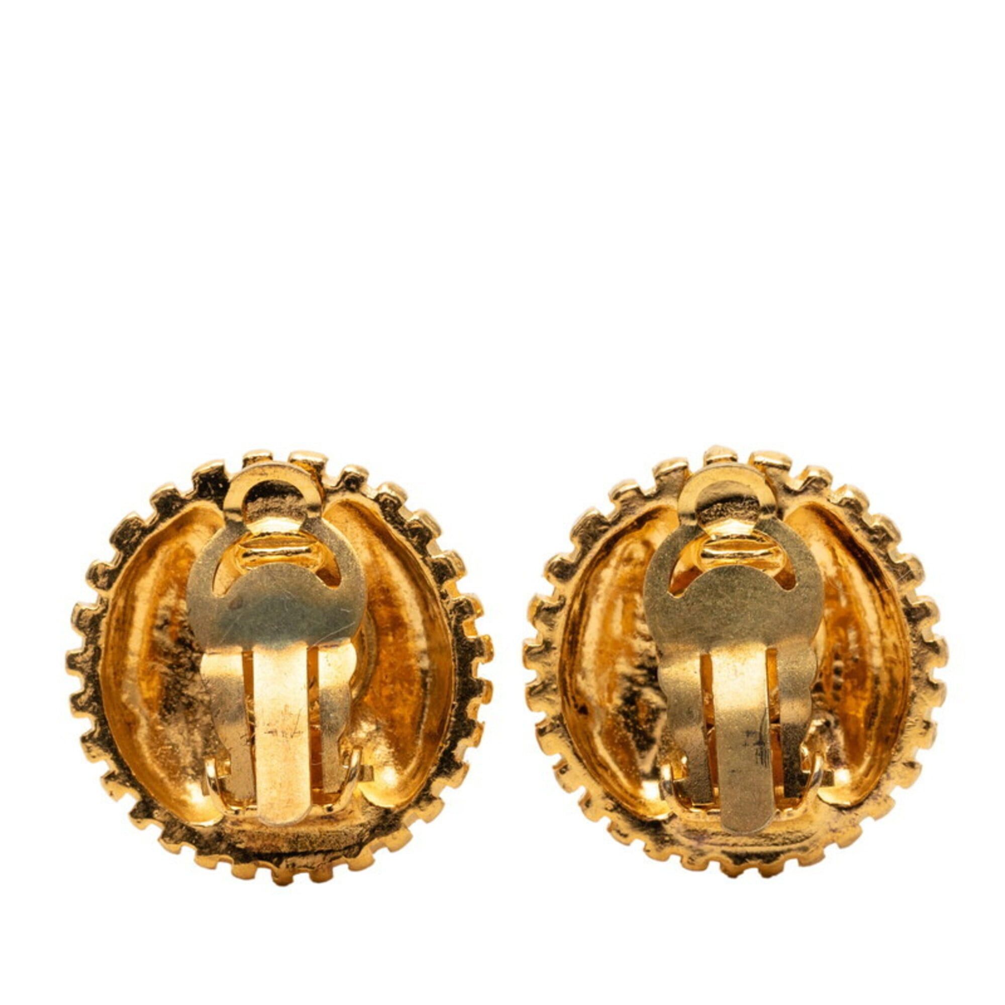 Chanel Chanel Coco Mark Earrings, Gold Plated, Women's CHANEL Size ONE SIZE - 2 Thumbnail