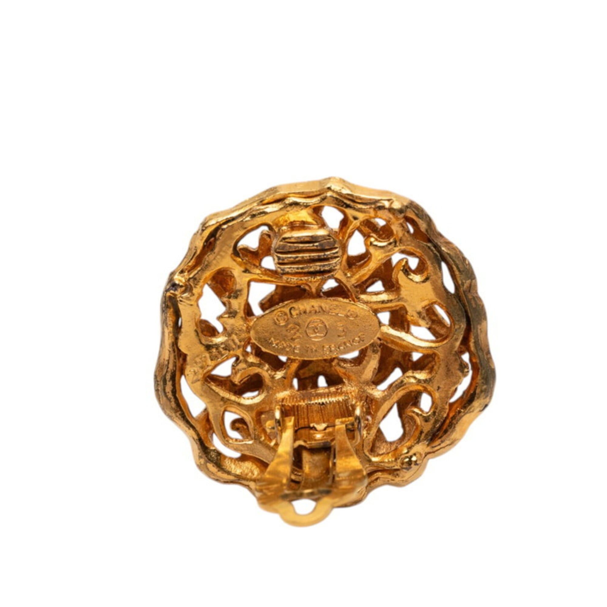Chanel Chanel Coco Mark Vintage Earrings, Gold Plated, Women's CHANEL Size ONE SIZE - 3 Thumbnail