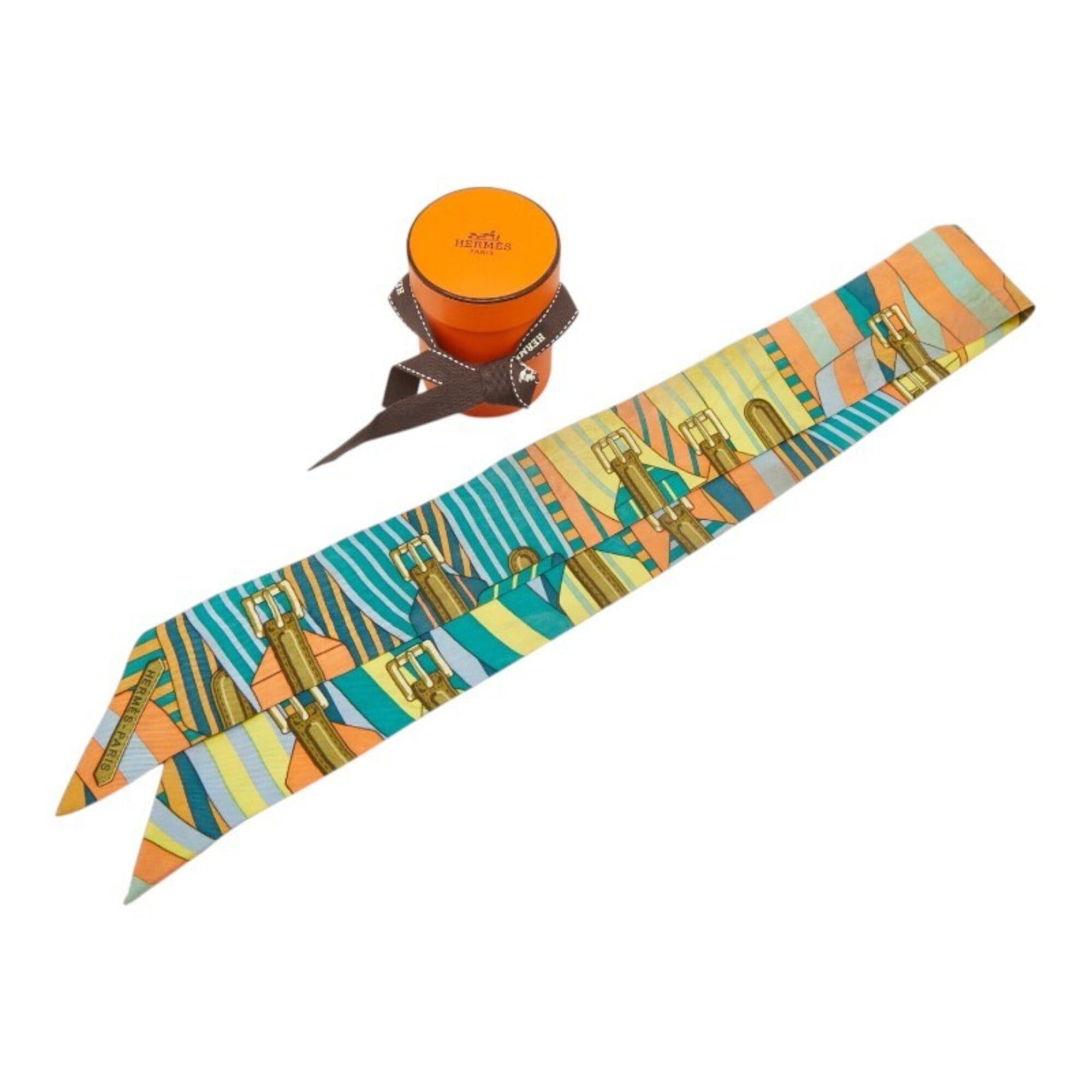 Hermes Hermes Twilly Sangle Scarf Muffler Multicolor Silk Women's HERMES Size ONE SIZE - 6 Thumbnail