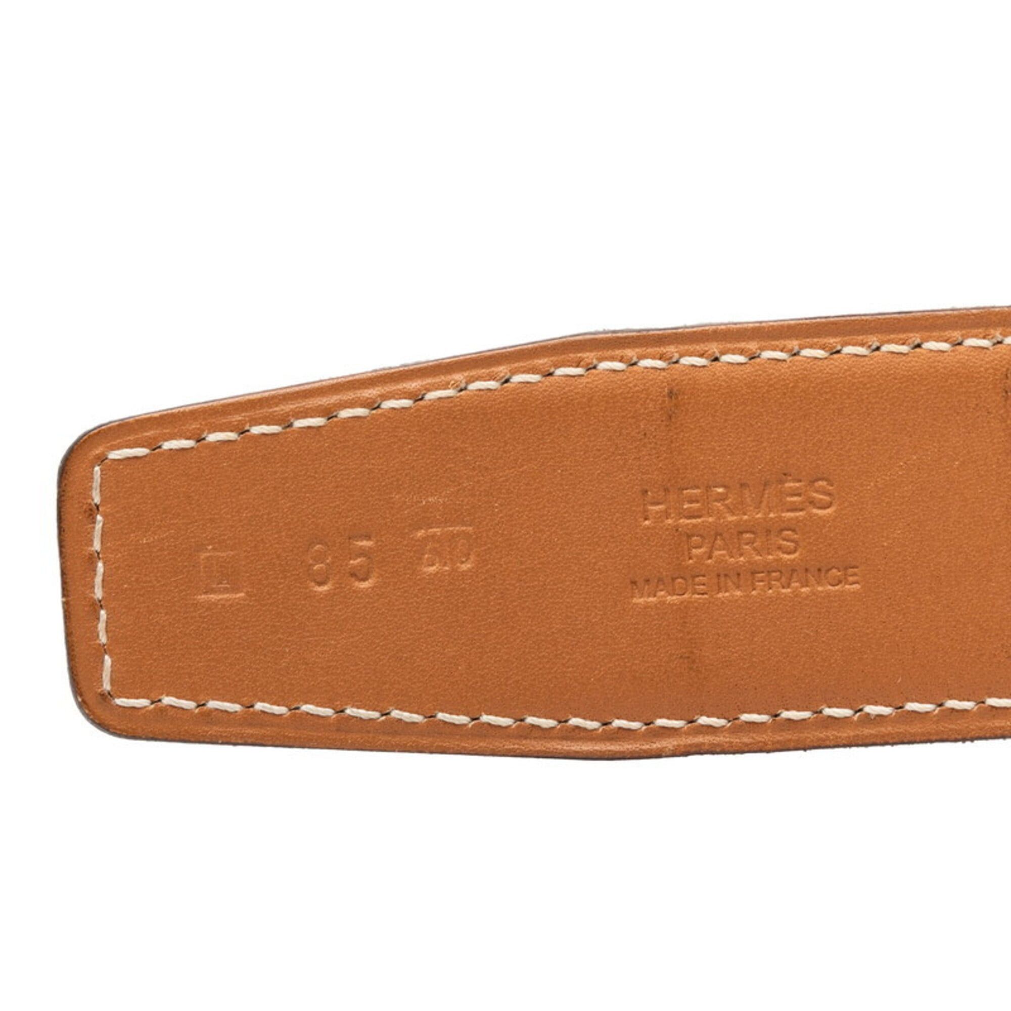 Hermes Hermes H-plate belt, size 85, black leather, women's. Size ONE SIZE - 8 Thumbnail
