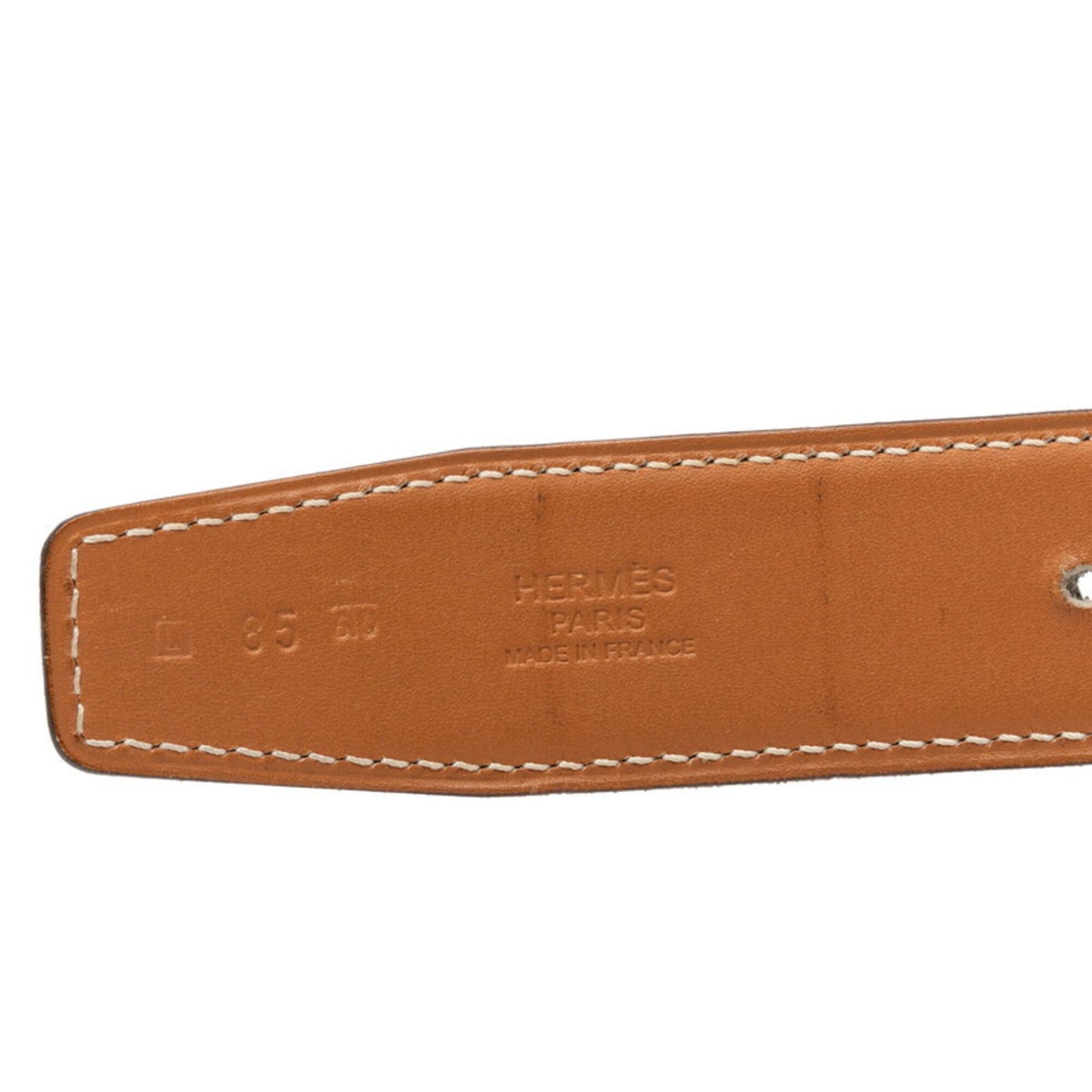 Hermes Hermes H-plate belt, size 85, black leather, women's. Size ONE SIZE - 7 Thumbnail