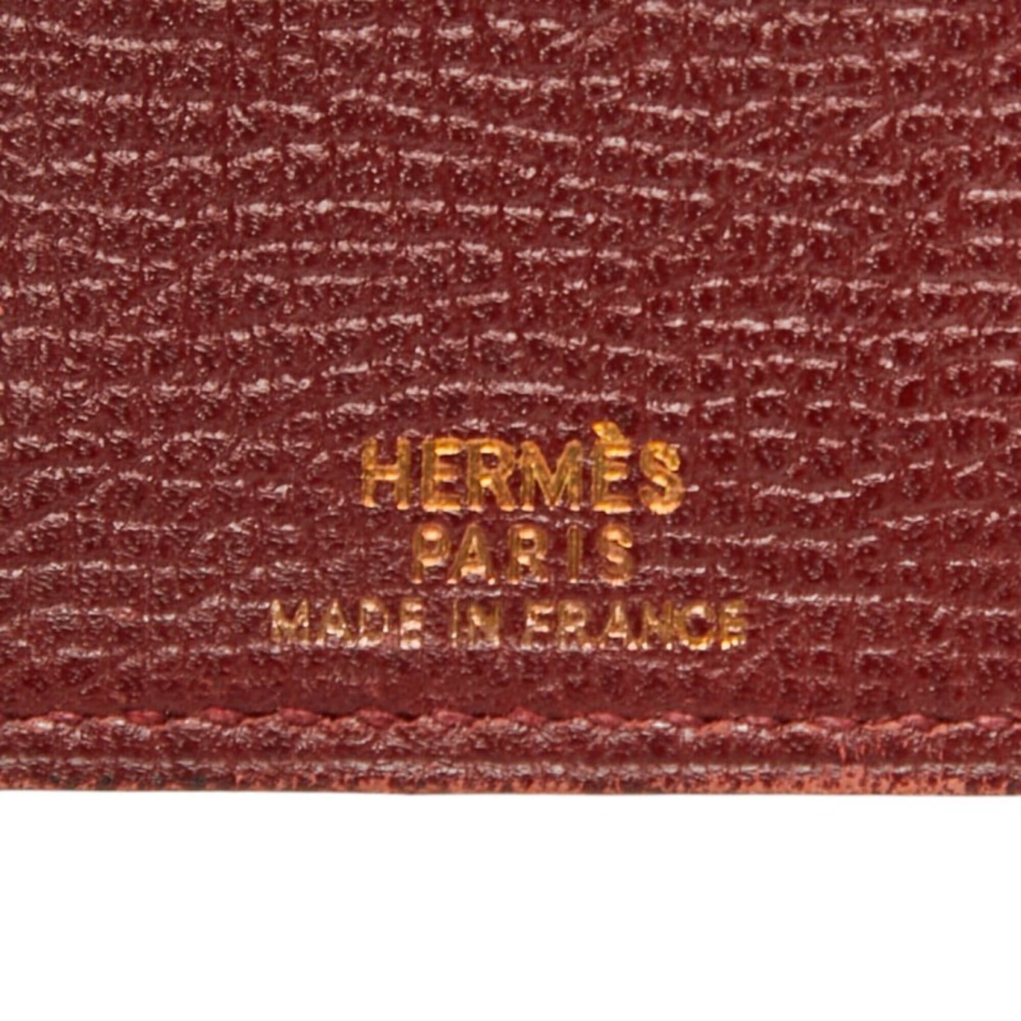 Hermes Hermes Agenda Vision Notebook Cover, Black and Red, Courchevel Leather, Women's Size ONE SIZE - 9 Thumbnail