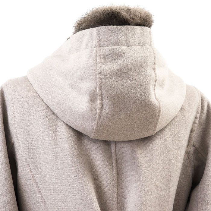 Max Mara Max Mara S Max Mara reversible wool angora rabbit fur hooded coat Textile Outerwear DUTY FREE for USA Size ONE SIZE - 13 Thumbnail