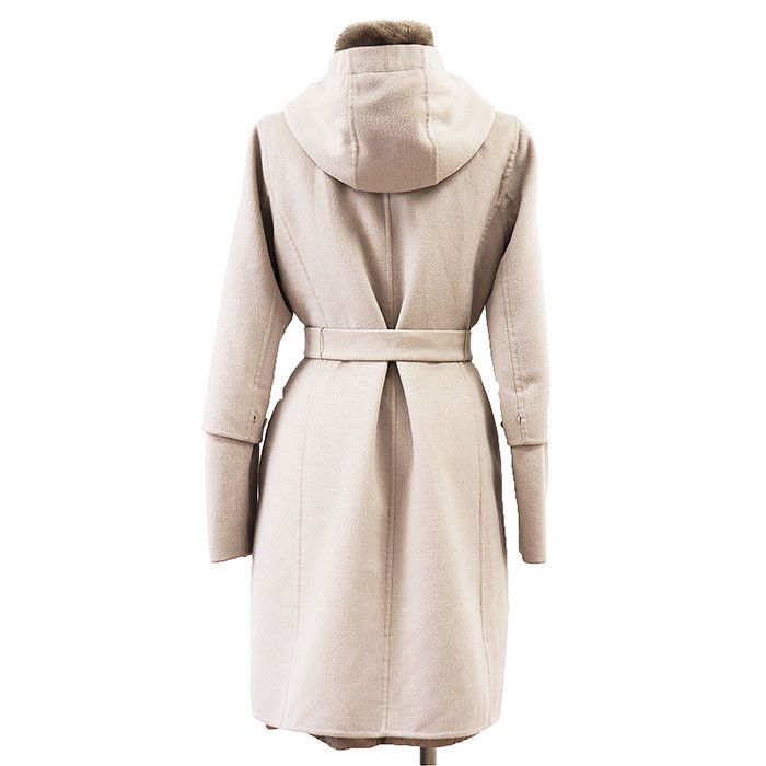 Max Mara Max Mara S Max Mara reversible wool angora rabbit fur hooded coat Textile Outerwear DUTY FREE for USA Size ONE SIZE - 6 Thumbnail