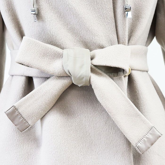 Max Mara Max Mara S Max Mara reversible wool angora rabbit fur hooded coat Textile Outerwear DUTY FREE for USA Size ONE SIZE - 4 Thumbnail
