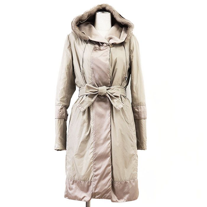 Max Mara Max Mara S Max Mara reversible wool angora rabbit fur hooded coat Textile Outerwear DUTY FREE for USA Size ONE SIZE - 2 Thumbnail