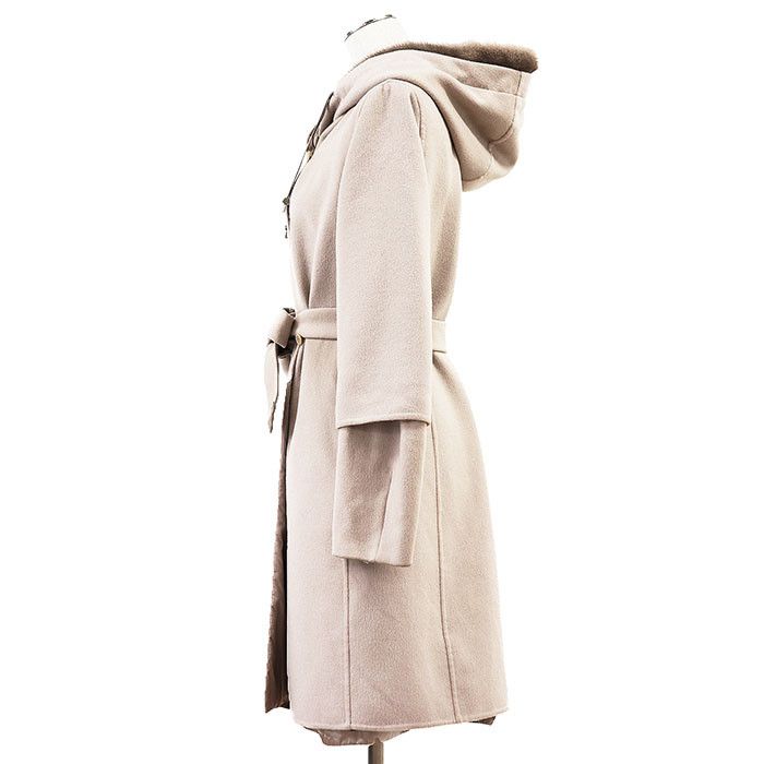 Max Mara Max Mara S Max Mara reversible wool angora rabbit fur hooded coat Textile Outerwear DUTY FREE for USA Size ONE SIZE - 11 Thumbnail