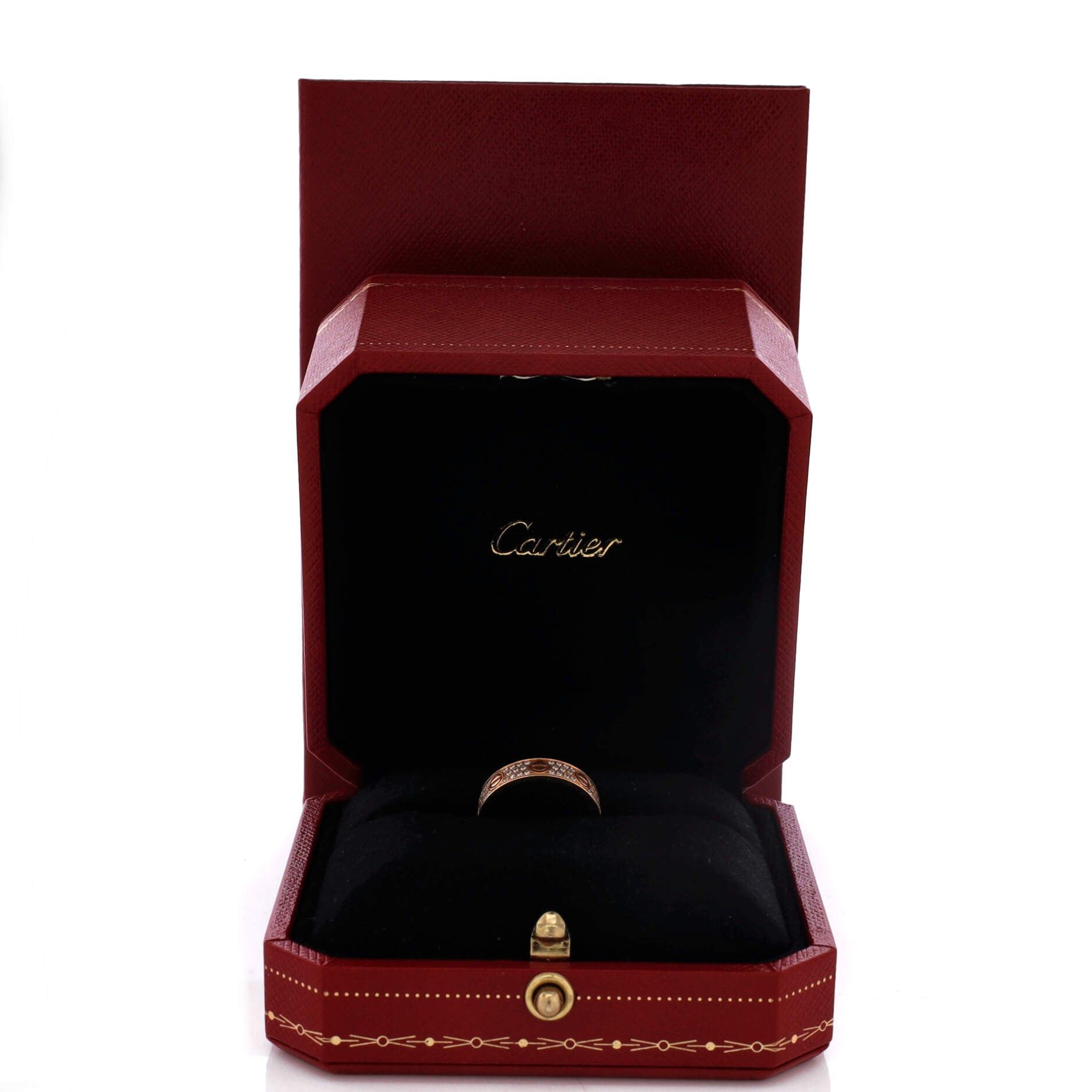 Cartier Love Wedding Band Pave Diamonds Ring Size ONE SIZE - 2 Thumbnail