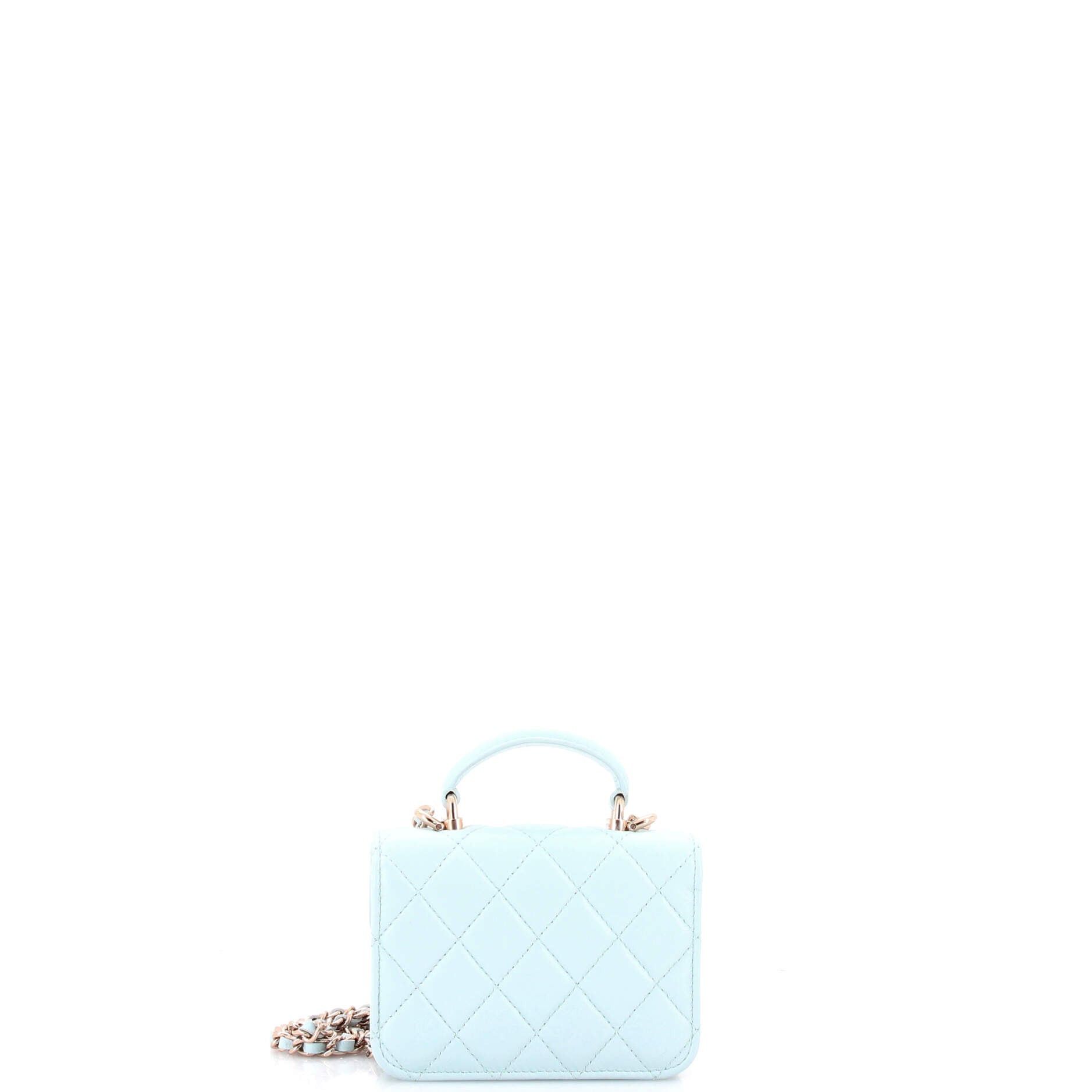Chanel Top Handle Flap Coin Purse with Chain Size ONE SIZE - 3 Thumbnail