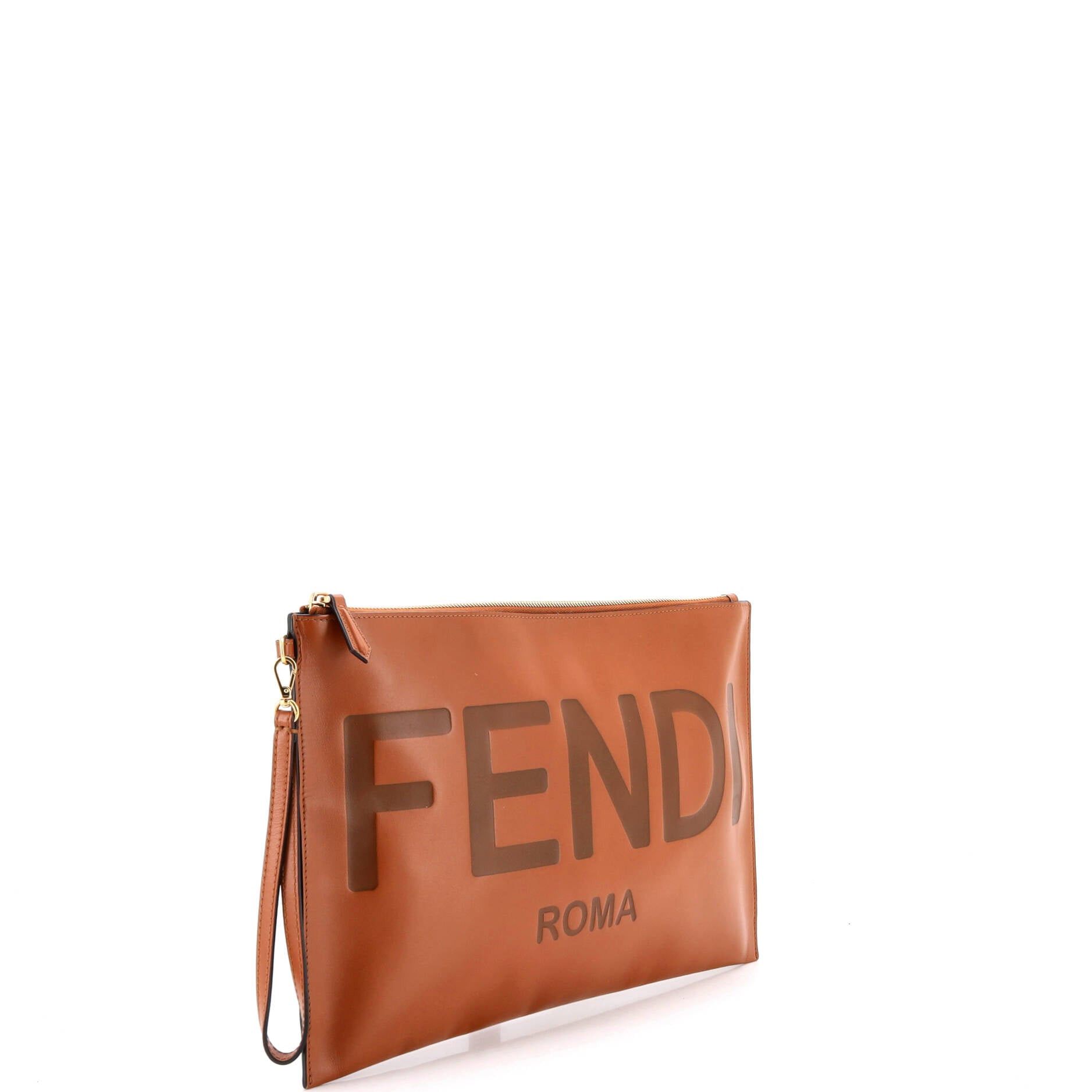 Fendi Logo Flat Wristlet Pouch Size ONE SIZE - 2 Thumbnail
