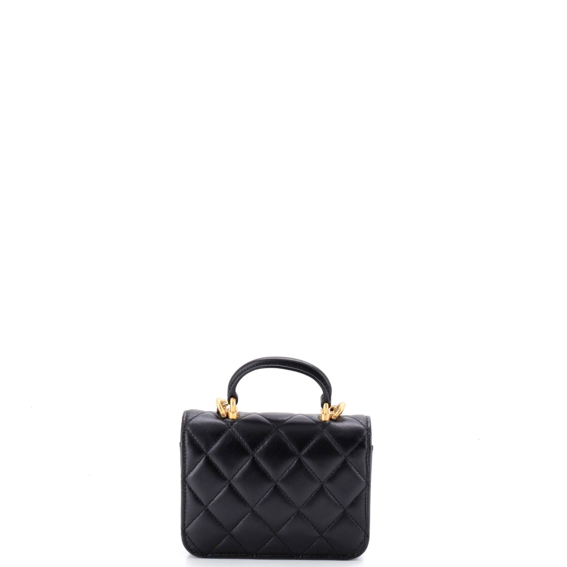 Chanel Top Handle Flap Coin Purse with Chain Size ONE SIZE - 3 Thumbnail