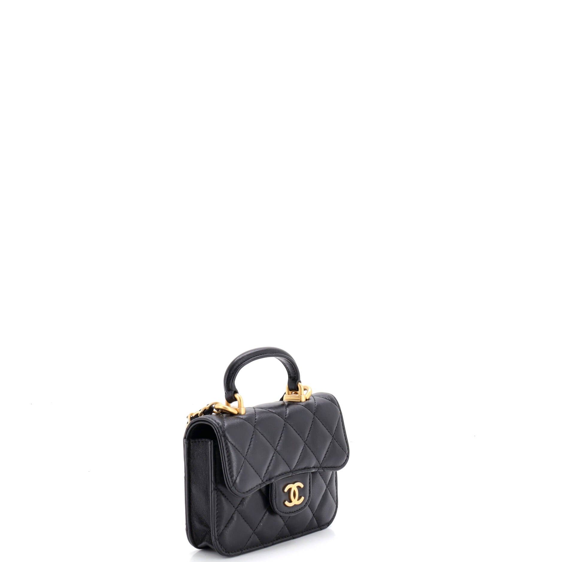 Chanel Top Handle Flap Coin Purse with Chain Size ONE SIZE - 2 Thumbnail