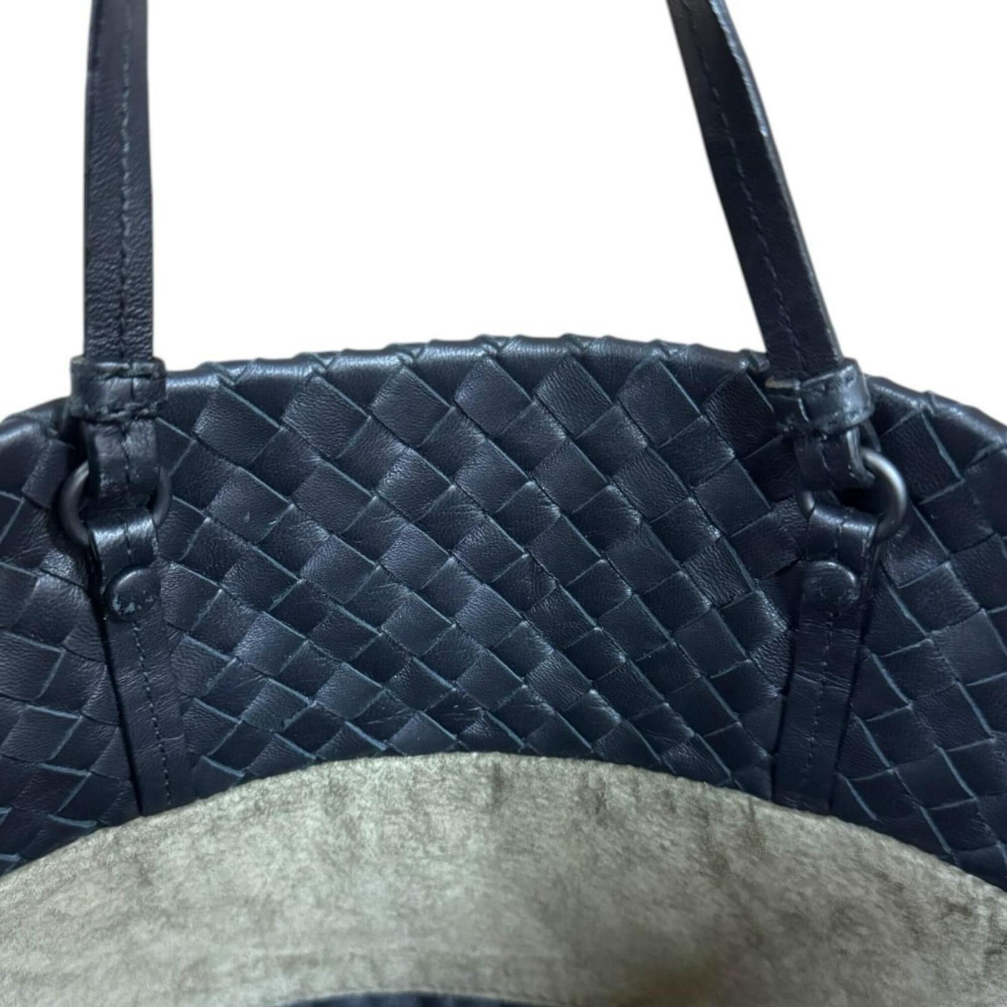 Bottega Veneta Bottega Veneta Intrecciato Shoulder Bag, Leather, Black, Women's, BOTTEGAVENETA, 2-way Size ONE SIZE - 10 Thumbnail