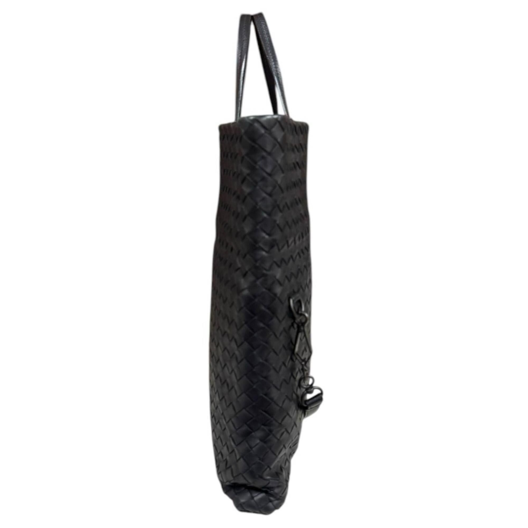 Bottega Veneta Bottega Veneta Intrecciato Shoulder Bag, Leather, Black, Women's, BOTTEGAVENETA, 2-way Size ONE SIZE - 4 Thumbnail