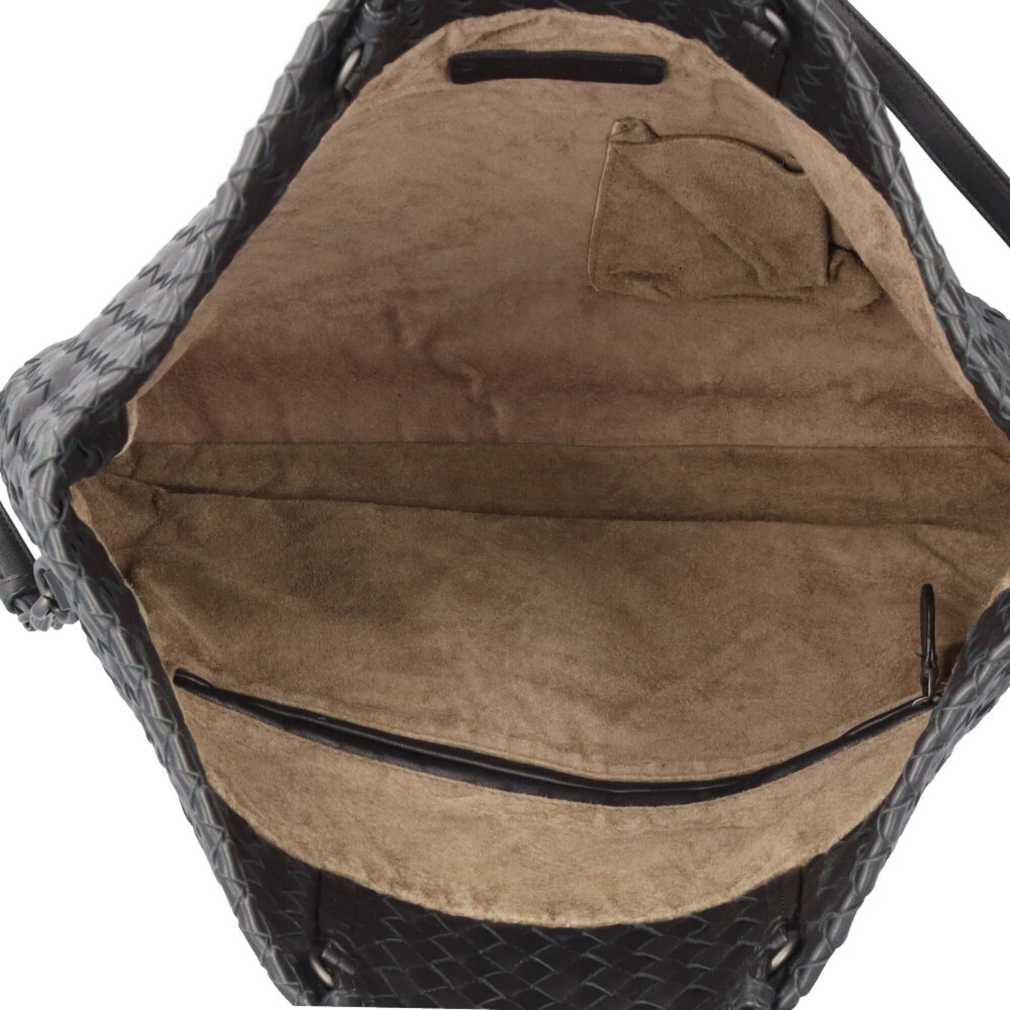 Bottega Veneta Bottega Veneta Intrecciato Shoulder Bag, Leather, Black, Women's, BOTTEGAVENETA, 2-way Size ONE SIZE - 6 Thumbnail