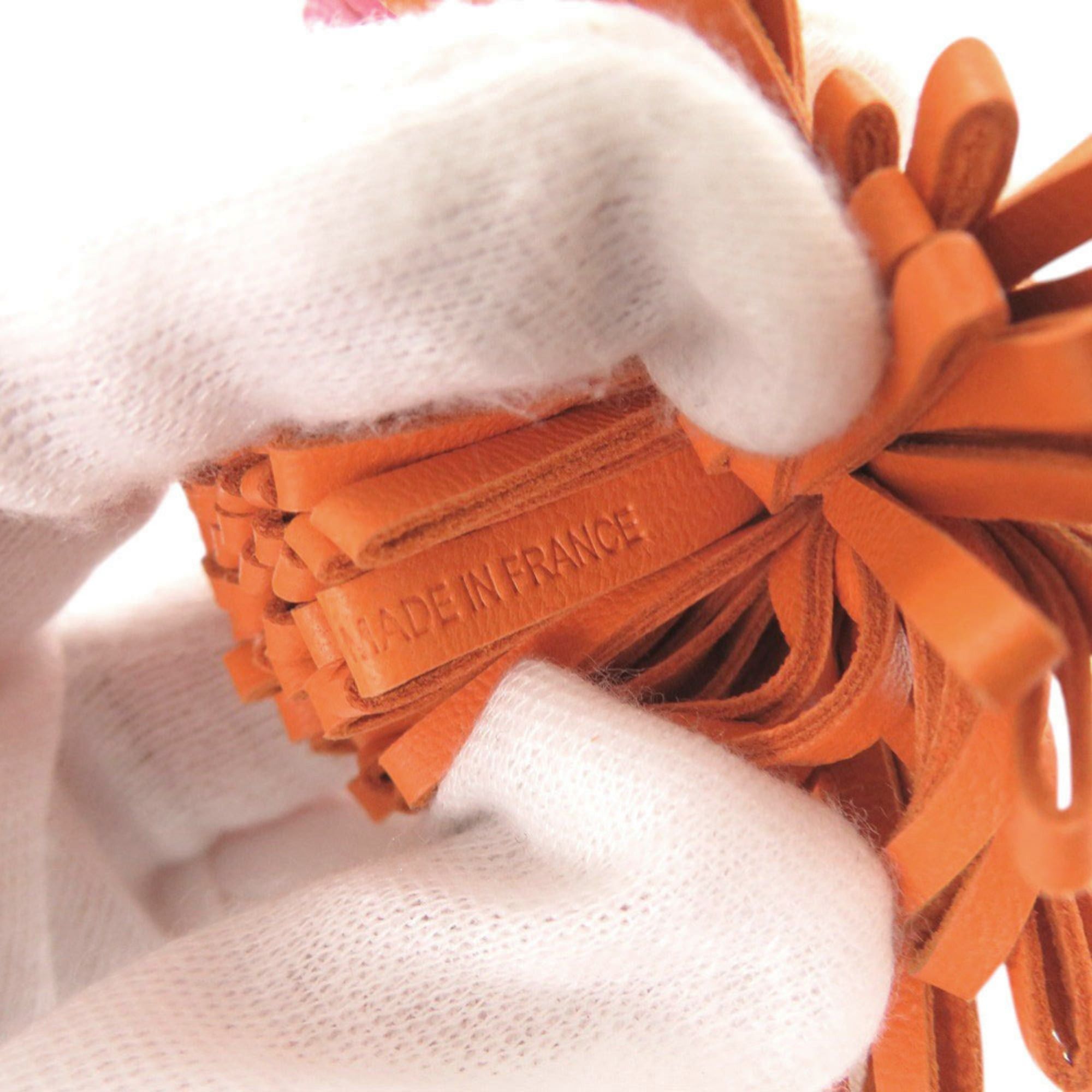 Hermes Hermes Carmen Unodos Agneau Milo Pink Orange Keychain Charm 1060HERMES Size ONE SIZE - 6 Thumbnail