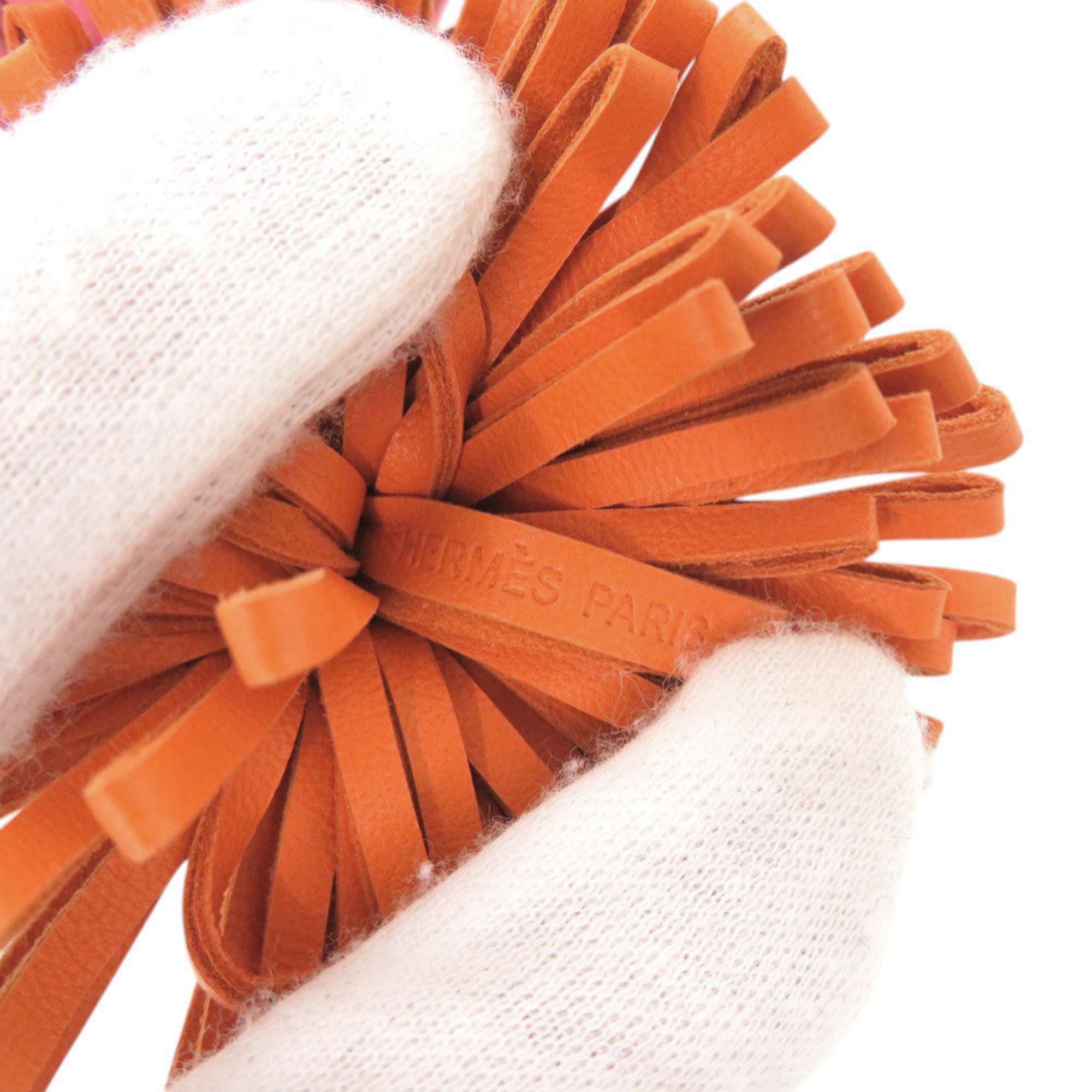 Hermes Hermes Carmen Unodos Agneau Milo Pink Orange Keychain Charm 1060HERMES Size ONE SIZE - 5 Thumbnail