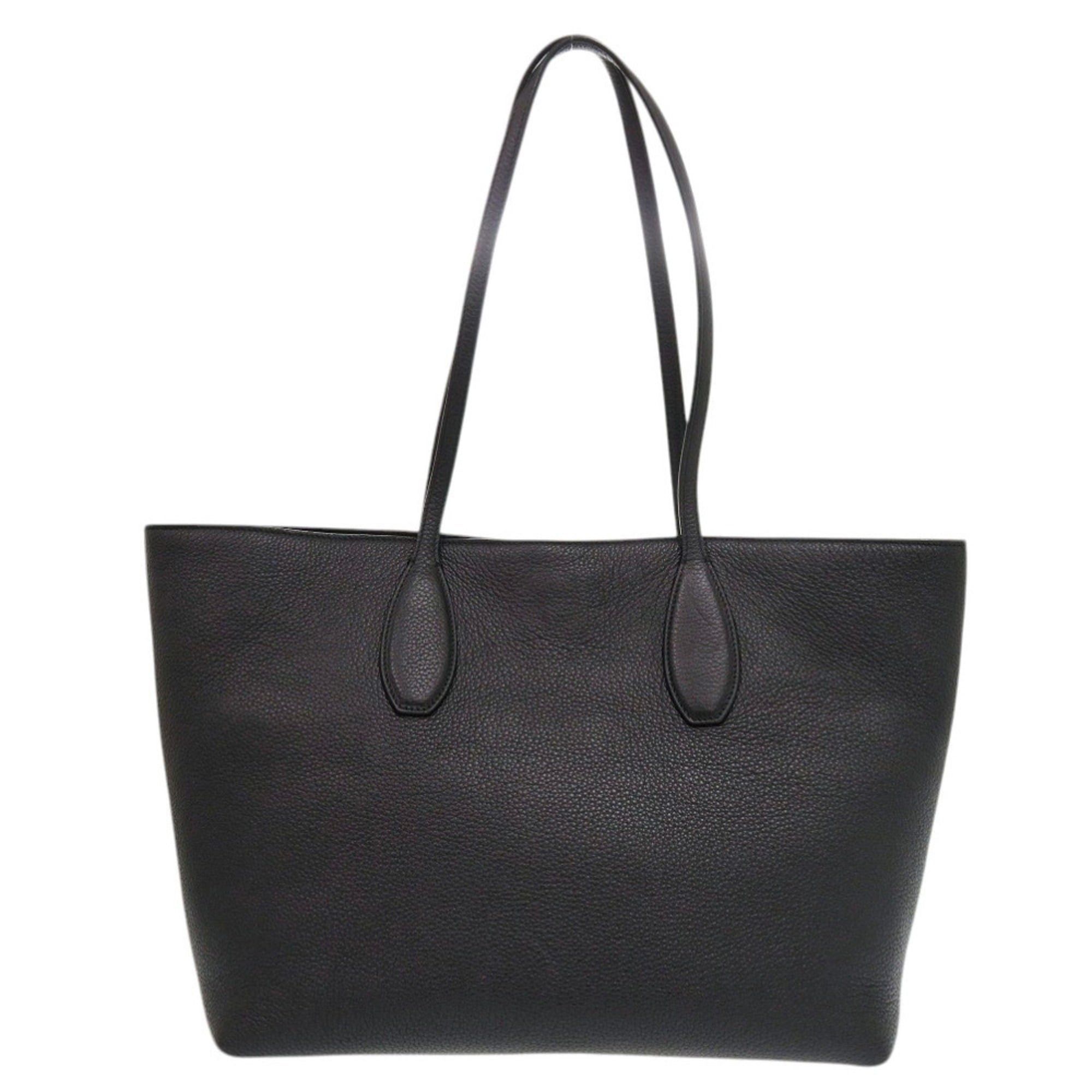 Salvatore Ferragamo Salvatore Ferragamo Gancini Leather Black Tote Bag 0302 Size ONE SIZE - 3 Thumbnail