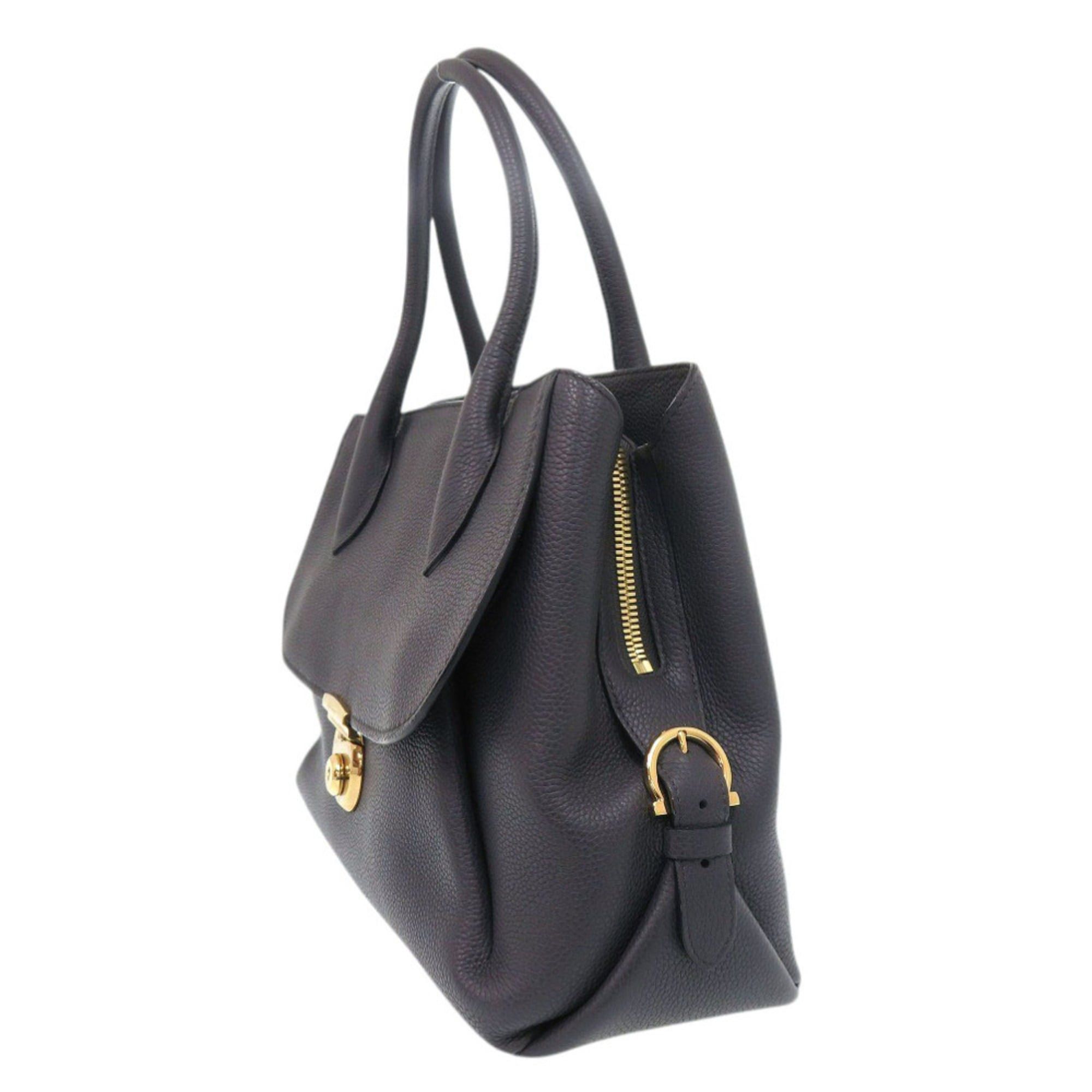 Salvatore Ferragamo Salvatore Ferragamo Leather Grey Tote Bag 0194 Size ONE SIZE - 7 Thumbnail